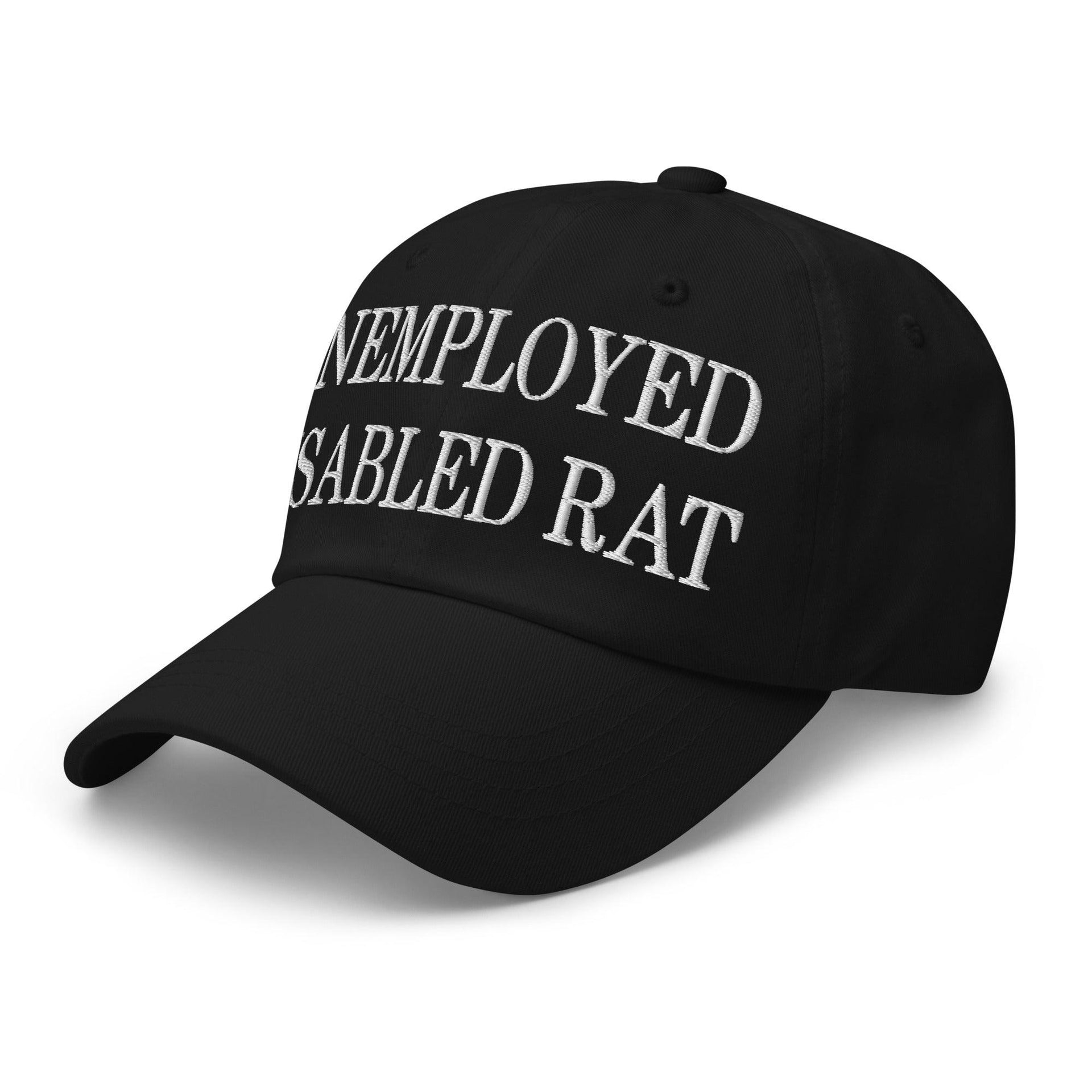 Unemployed Disabled Rat Embroidered Dad Hat Capital Crowns Dad Hats Funny