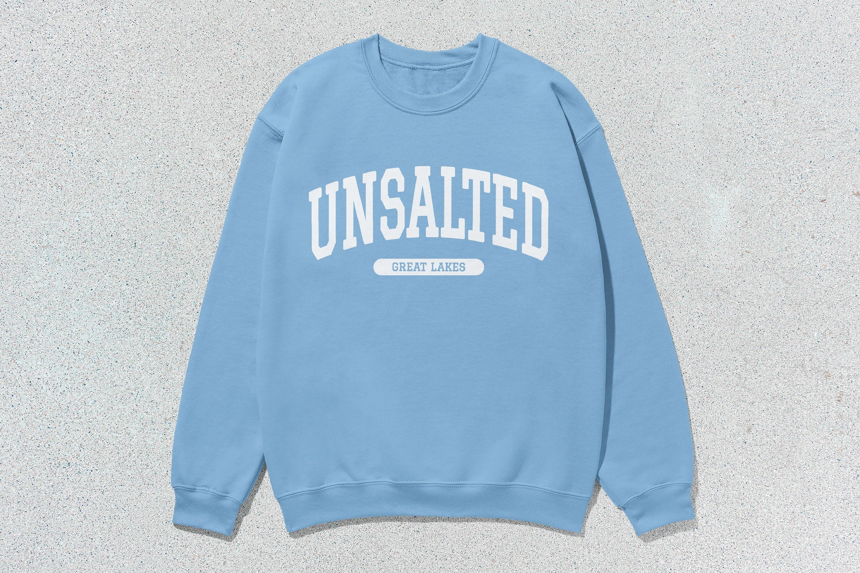 Unsalted Great Lakes - Unisex Heavy Blend™ Crewneck Sweatshirt Blue Canada Canadian Great Lakes crewnecks great lakes hoodies sweaters