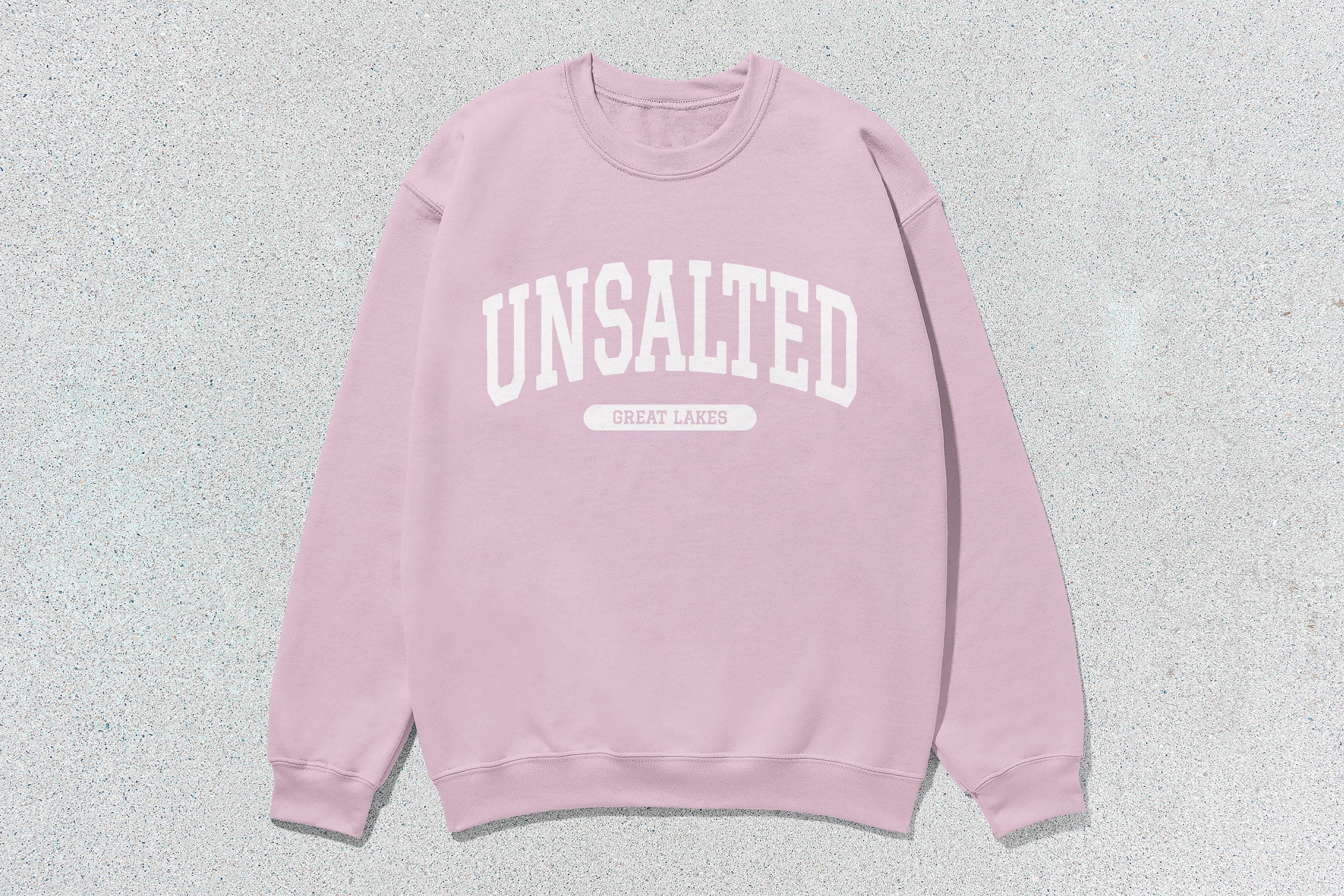 Unsalted Great Lakes - Unisex Heavy Blend™ Crewneck Sweatshirt Pink Canada Canadian Great Lakes crewnecks great lakes hoodies sweaters