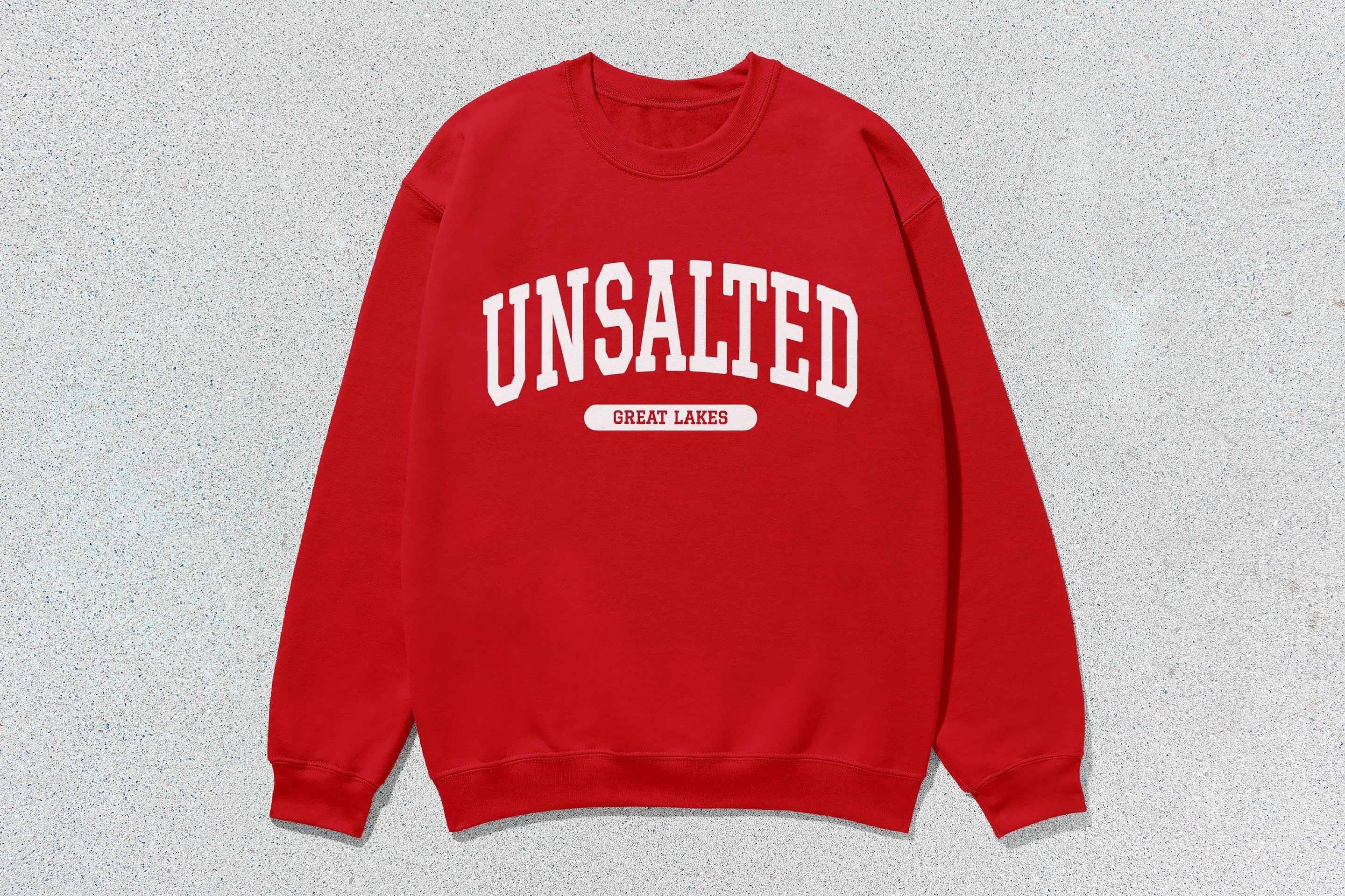 Unsalted Great Lakes - Unisex Heavy Blend™ Crewneck Sweatshirt Red Canada Canadian Great Lakes crewnecks great lakes hoodies sweaters