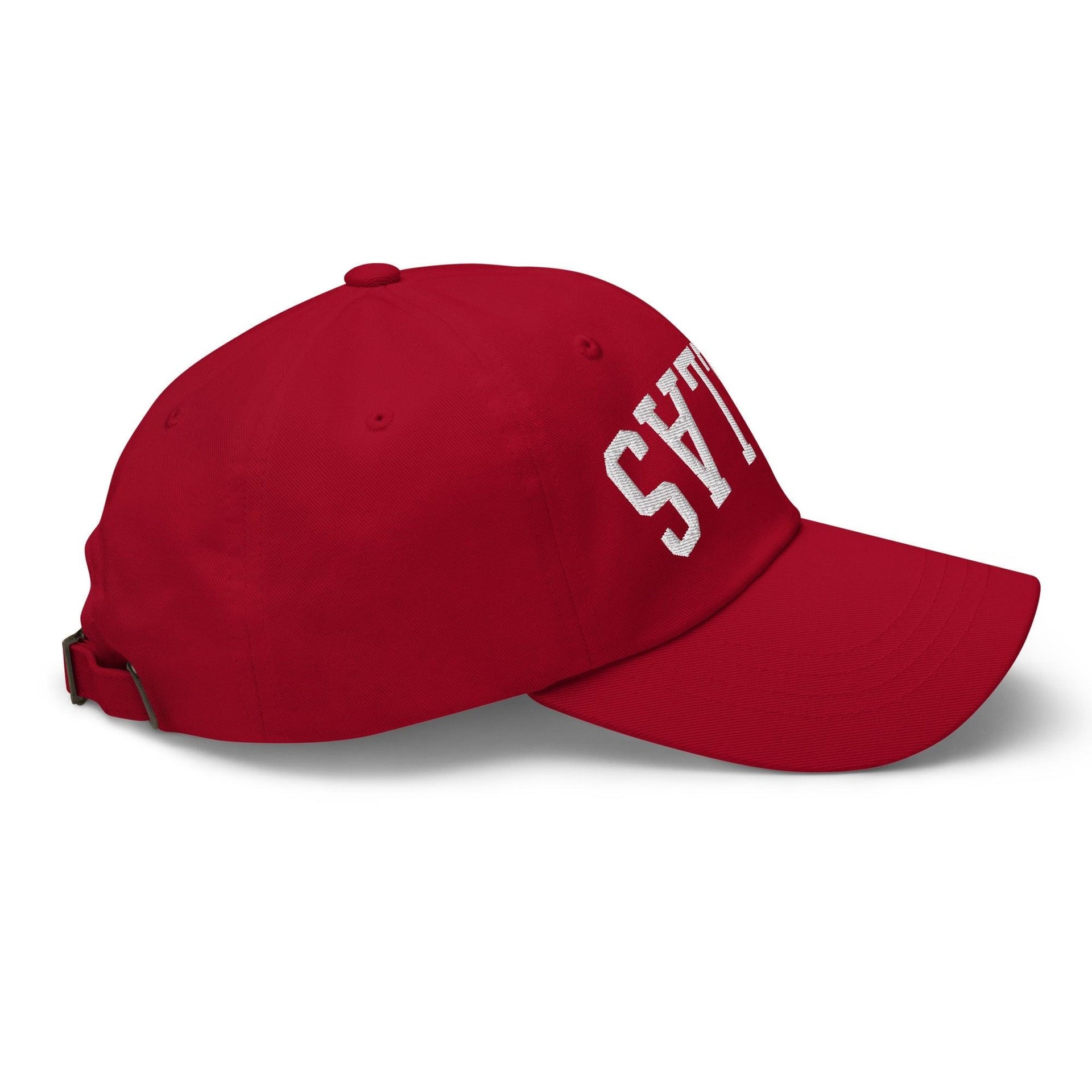 Upside Down Dallas Varsity Letterman Embroidered Dad Hat Capital Crowns Dad Hats Dallas TX