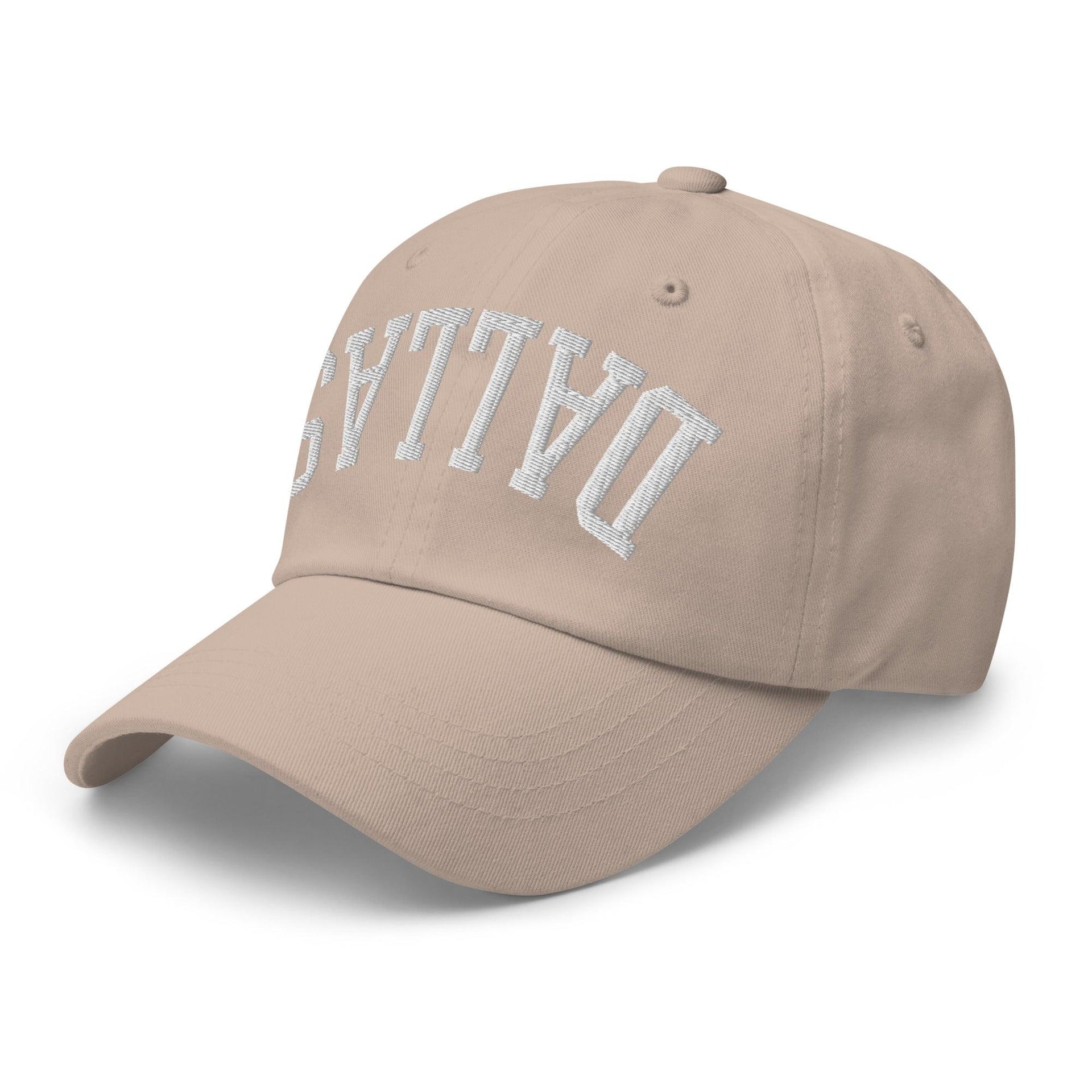 Upside Down Dallas Varsity Letterman Embroidered Dad Hat Capital Crowns Dad Hats Dallas TX