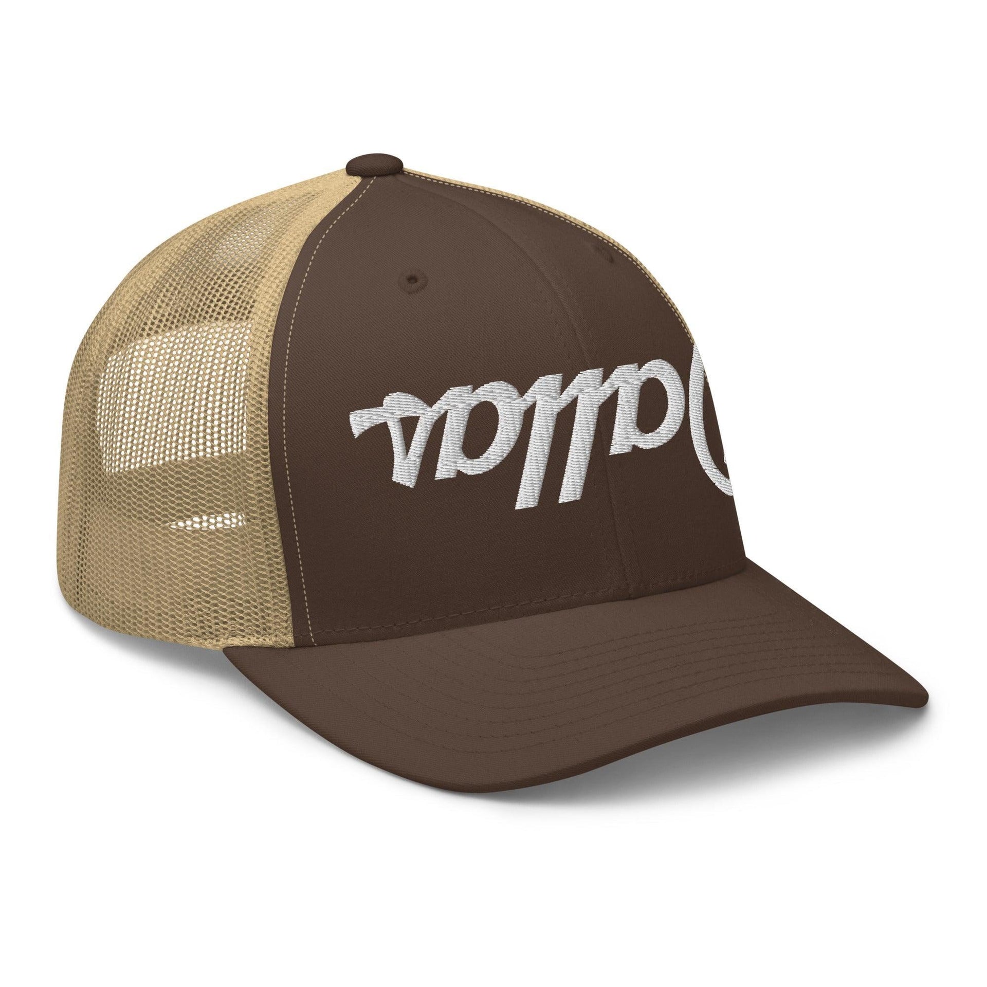 Upside Down Dallas Vintage Sports Script Embroidered Mesh Trucker Hat Capital Crowns Dallas Trucker Hats TX