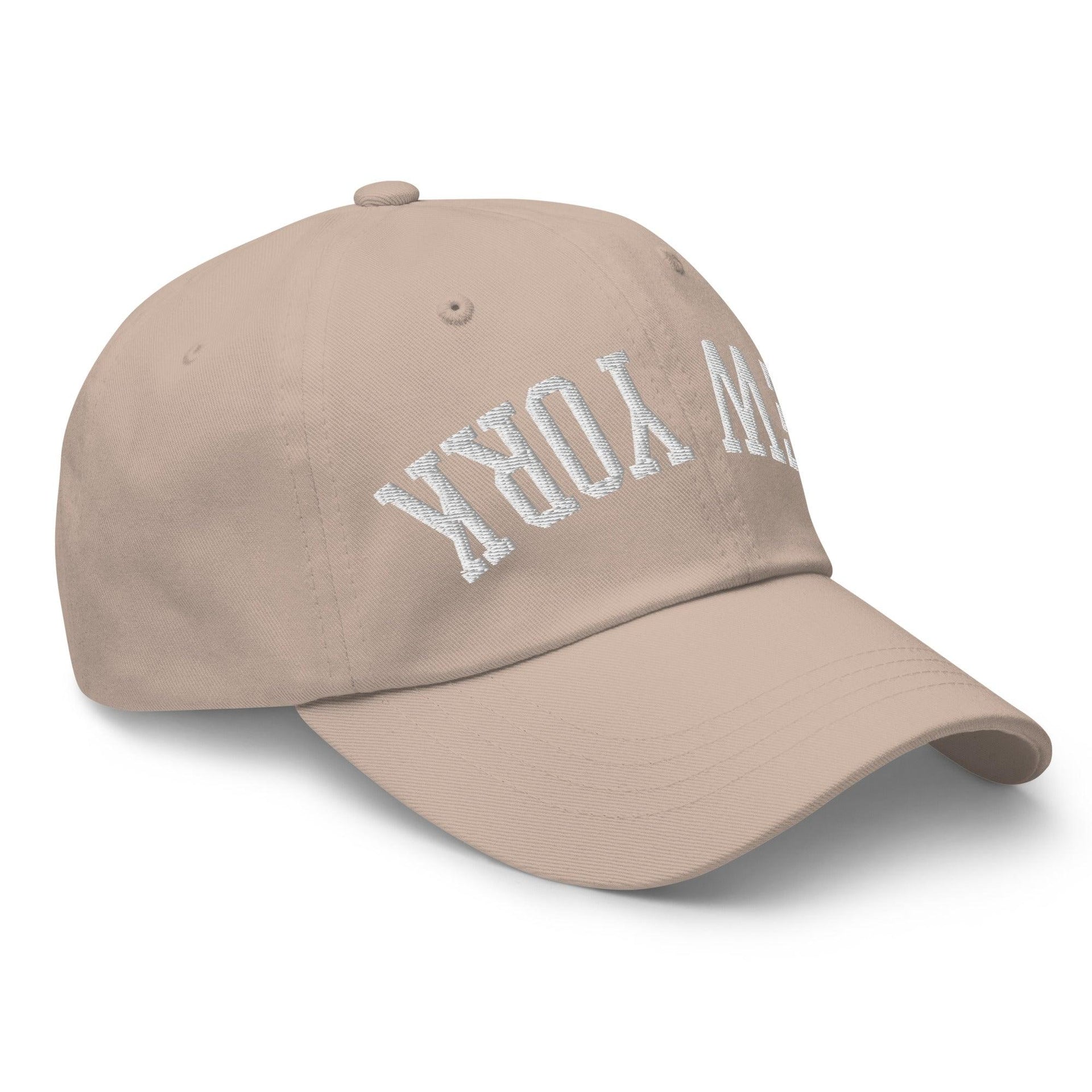 Upside Down New York Varsity Letterman Embroidered Dad Hat Capital Crowns Dad Hats New York City NY NYC
