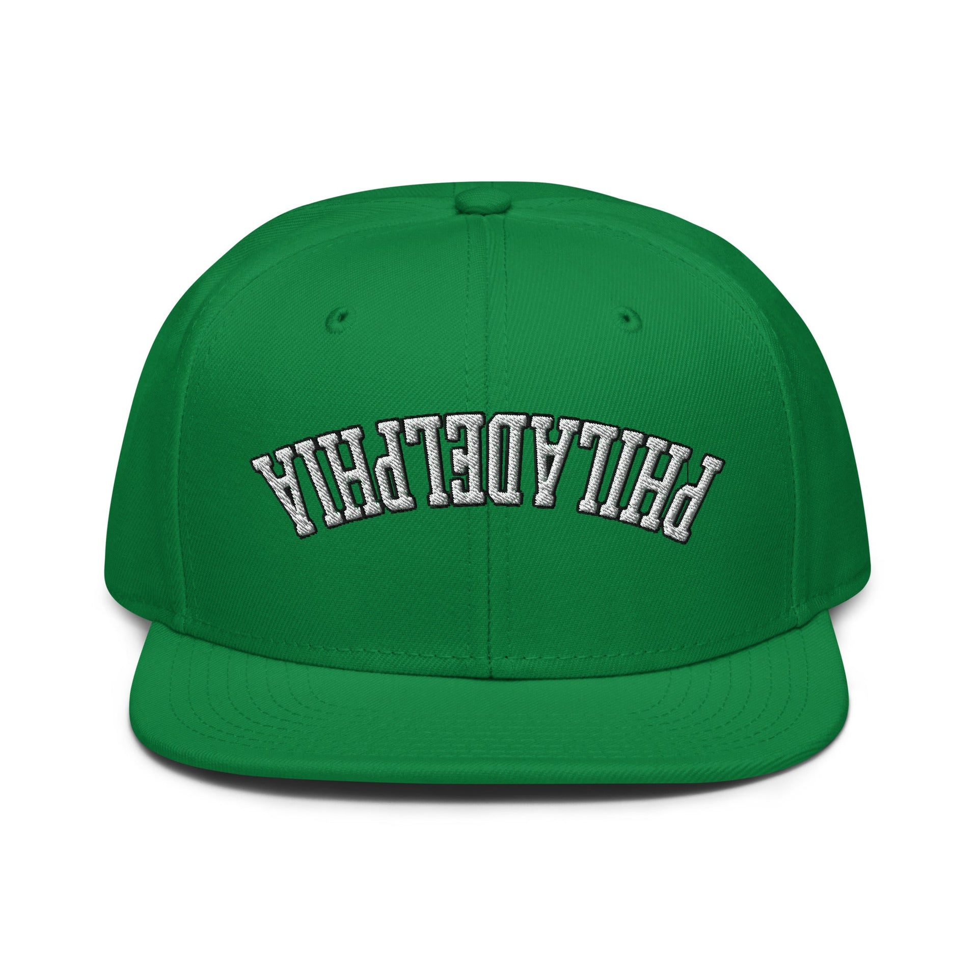 Upside Down Philadelphia Football Embroidered Flat Bill Brim Snapback Hat Default Title Capital Crowns Football PA Philadelphia Snapback Hats