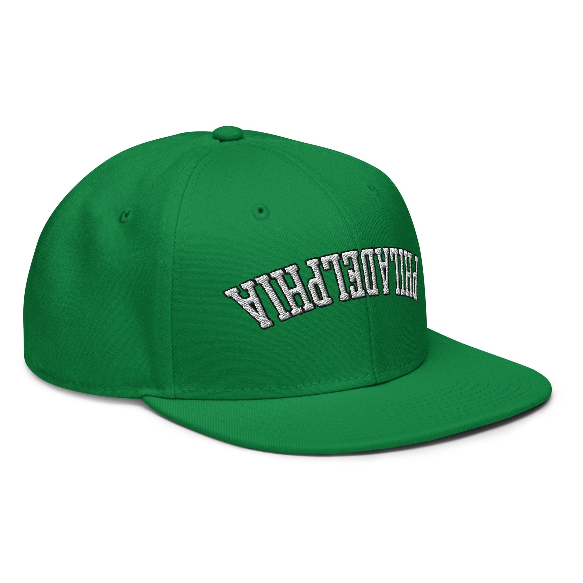 Upside Down Philadelphia Football Embroidered Flat Bill Brim Snapback Hat Capital Crowns Football PA Philadelphia Snapback Hats