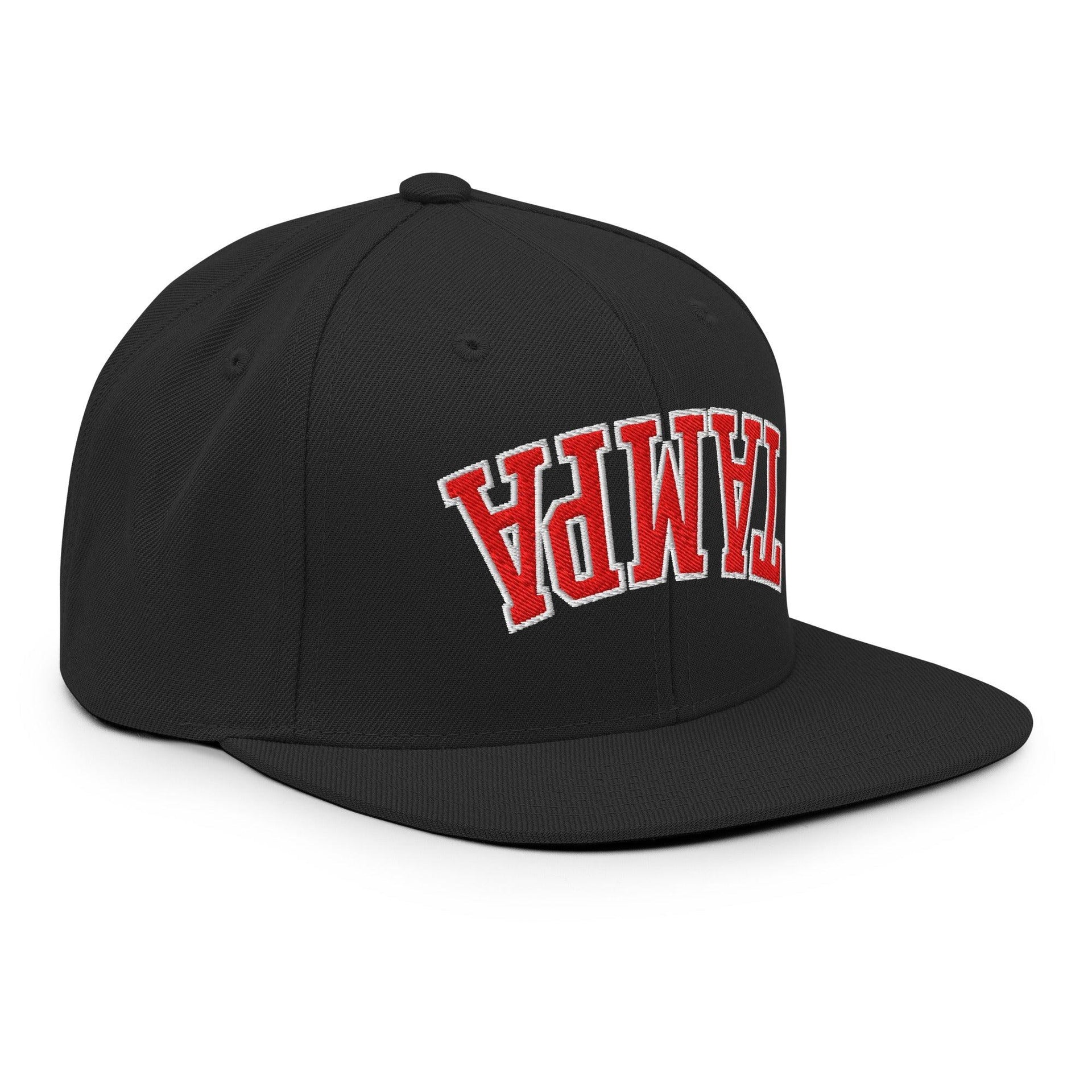 Upside Down Tampa Football Embroidered Flat Bill Brim Snapback Hat Capital Crowns FL Football Snapback Hats Tampa