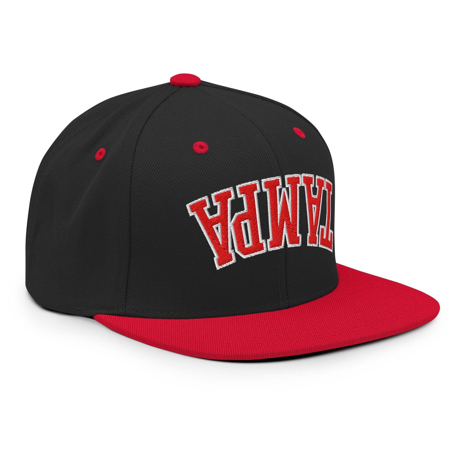 Upside Down Tampa Football Embroidered Flat Bill Brim Snapback Hat Capital Crowns FL Football Snapback Hats Tampa