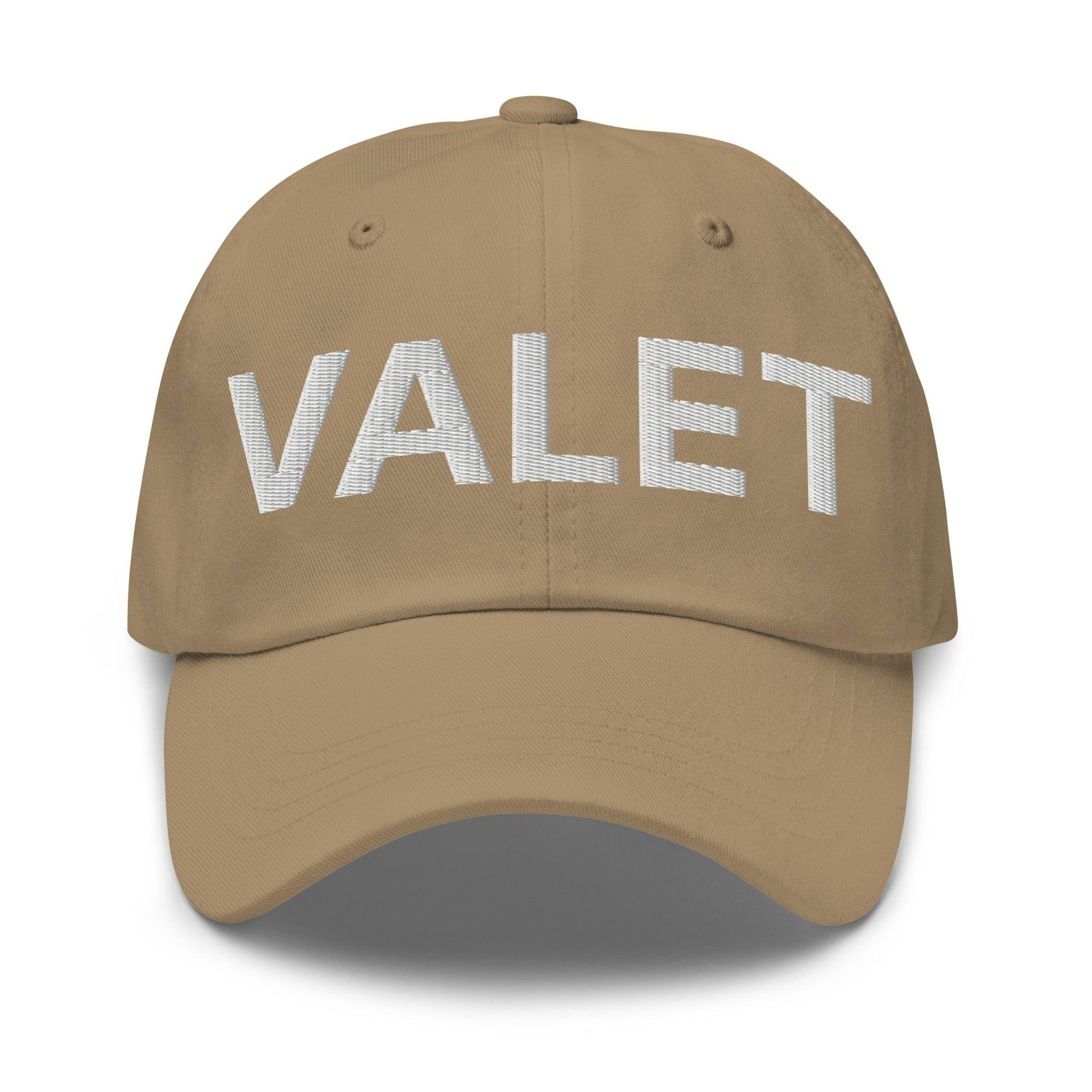 Valet Uniform Work Embroidered Dad Hat Khaki Capital Crowns Dad Hats Work