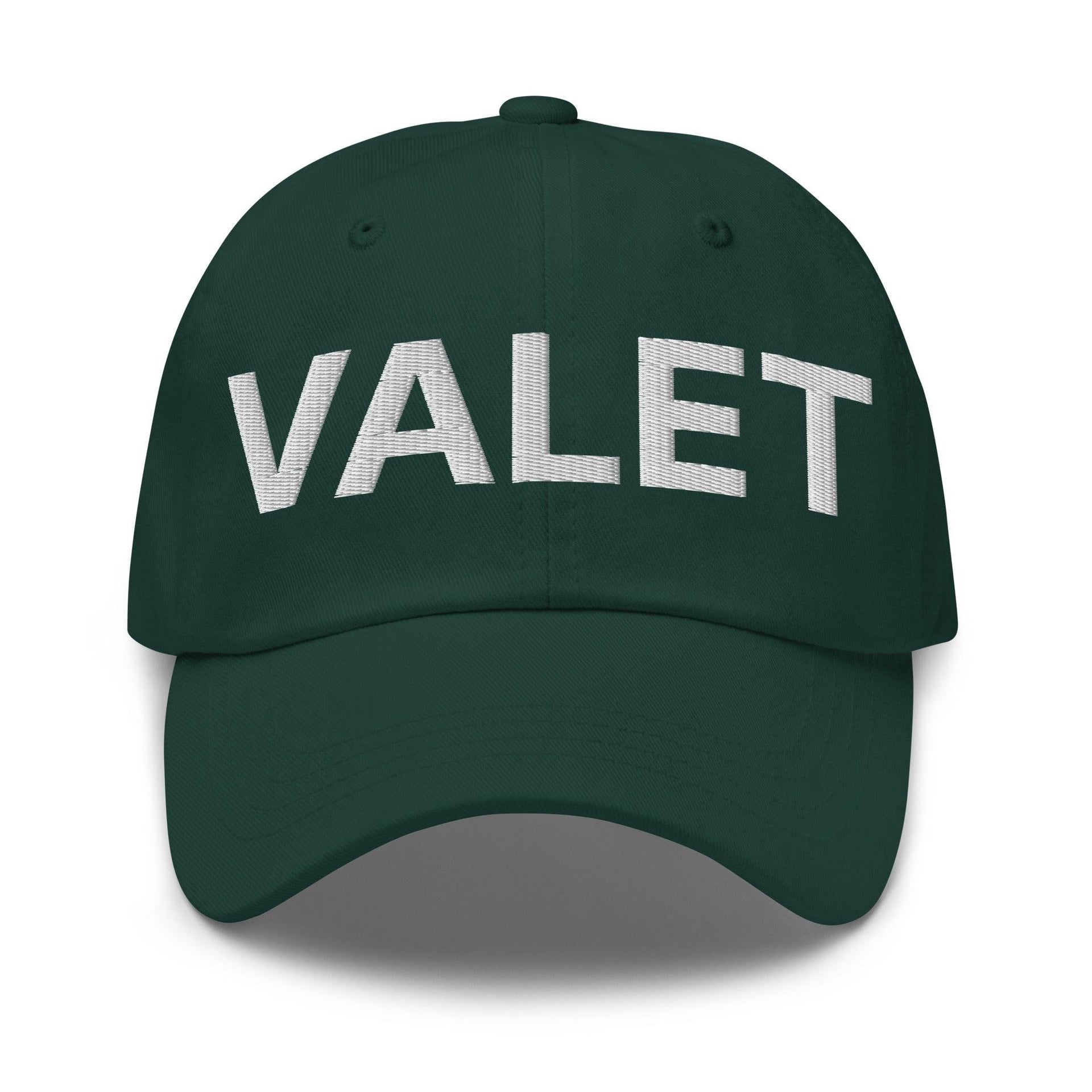 Valet Uniform Work Embroidered Dad Hat Spruce Capital Crowns Dad Hats Work