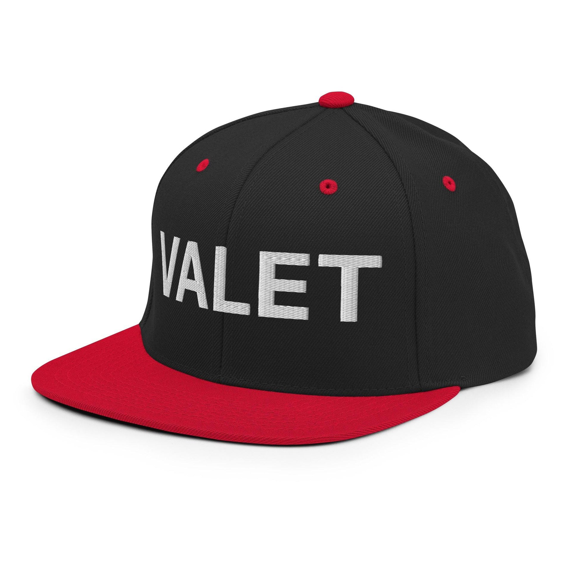 Valet Uniform Work Embroidered Flat Bill Brim Snapback Hat Capital Crowns Snapback Hats Work
