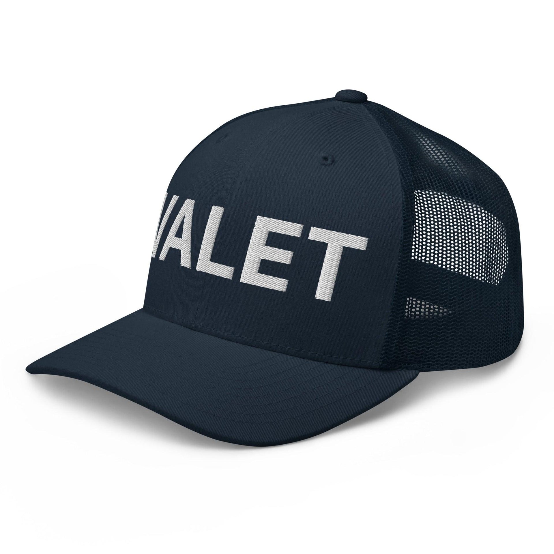 Valet Work Block Embroidered Mesh Trucker Hat Capital Crowns Trucker Hats Work