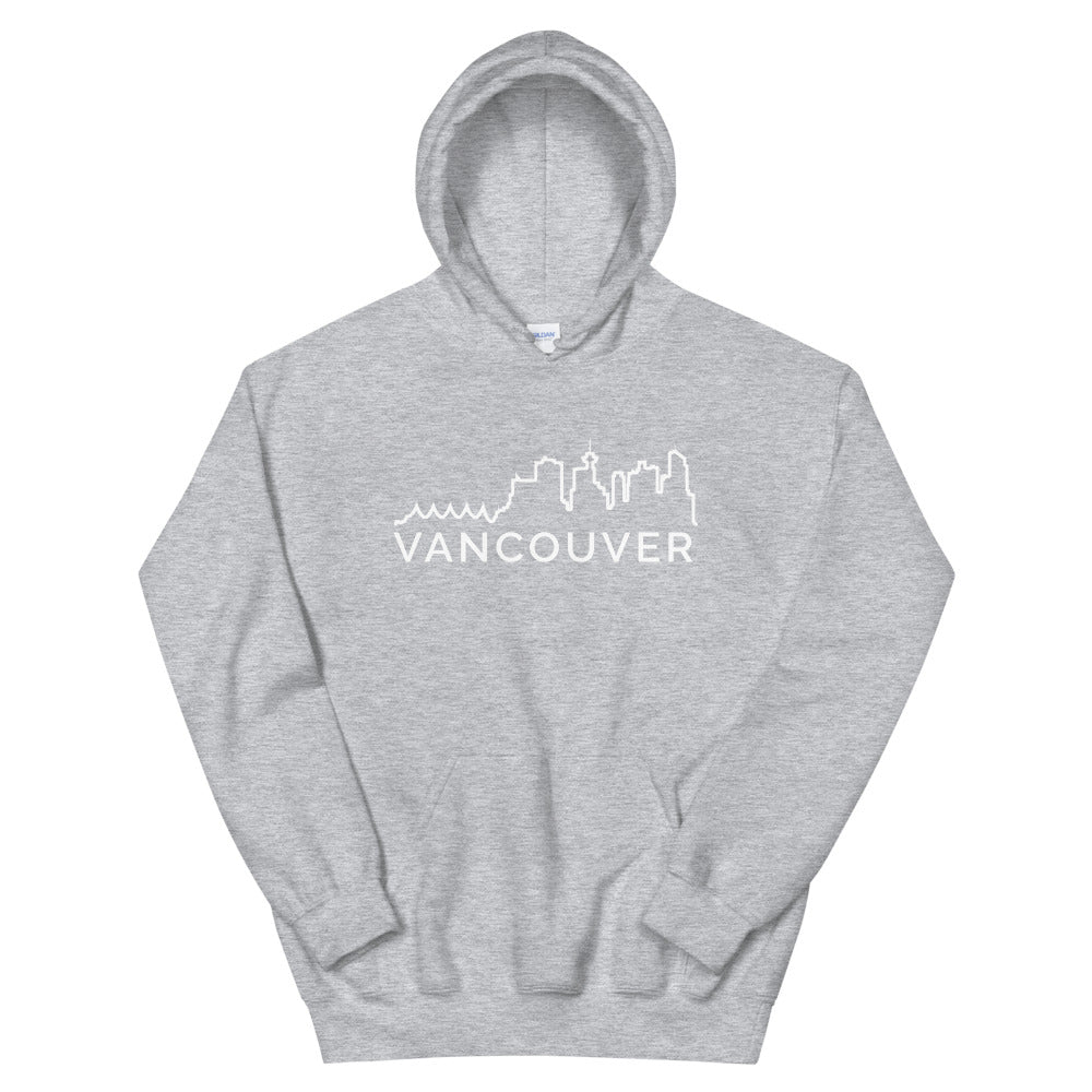 Vancouver Skyline Hoodie Sport Grey Canadian City Apparel