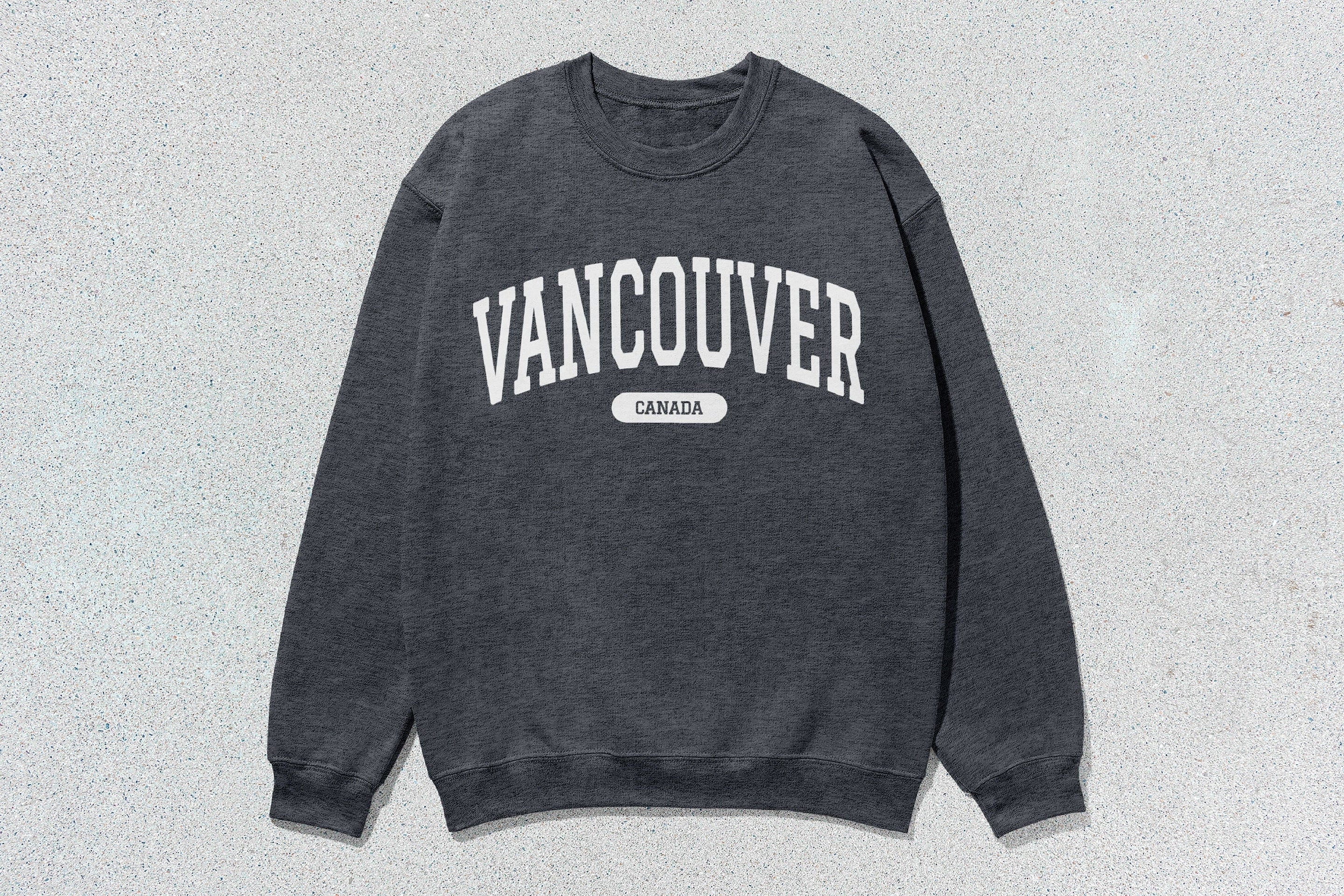 Vancouver - Unisex Heavyweight Crewneck Sweatshirt Charcoal Heather Canada Cities sweaters