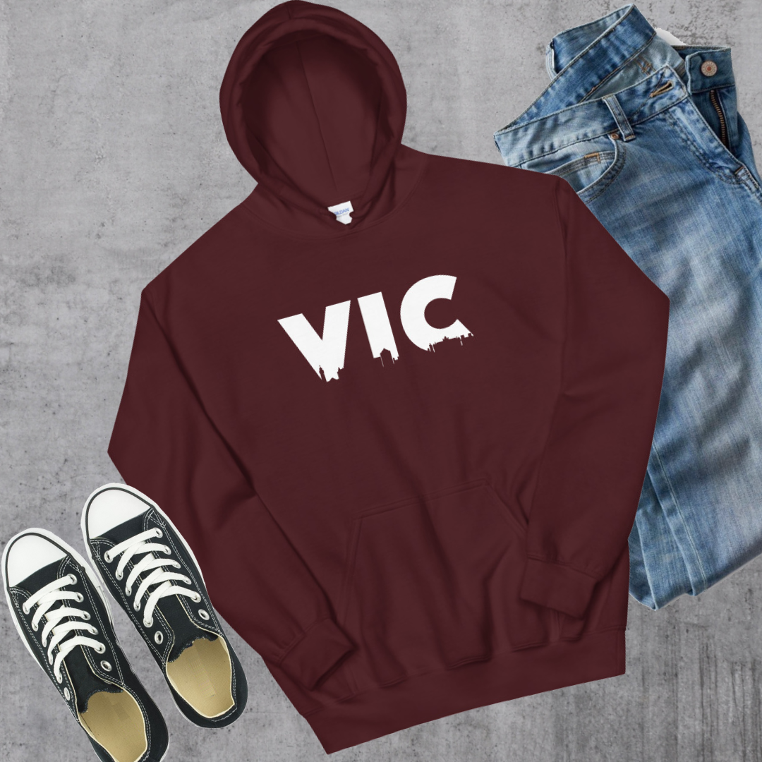 VIC Hoodie Maroon Canadian City Apparel victoria