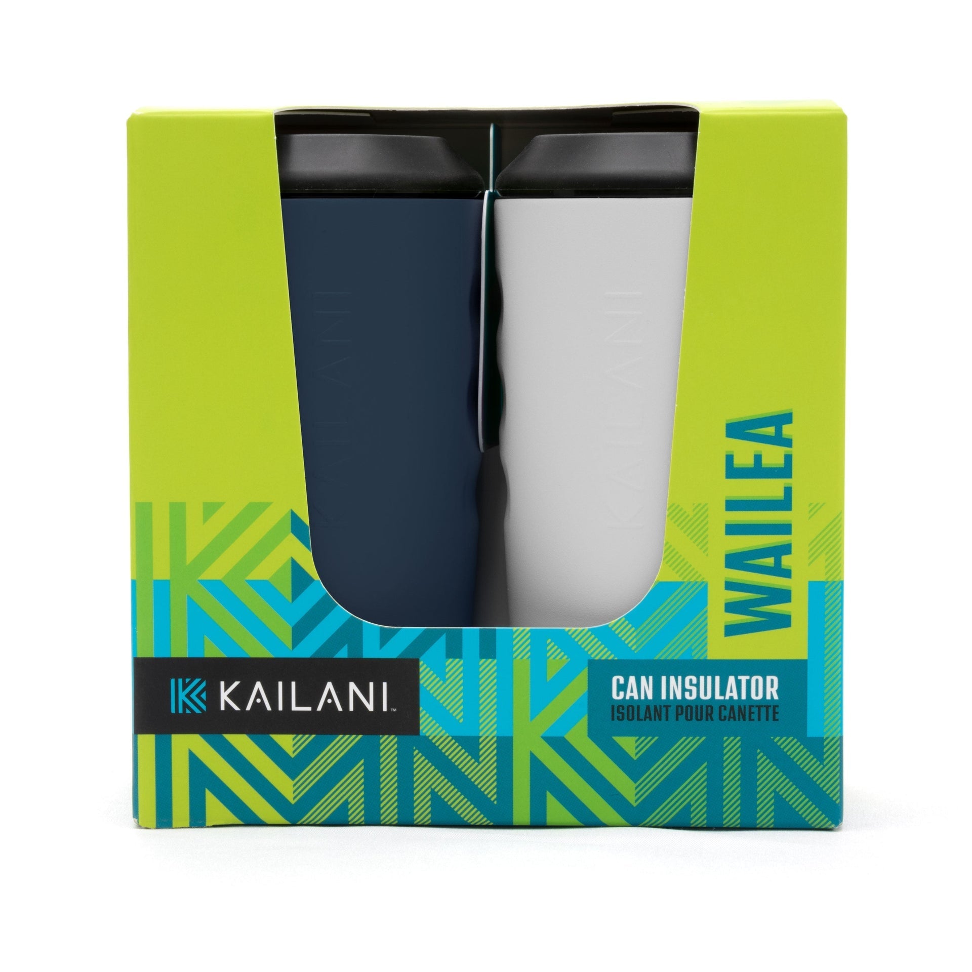 WAILEA Can Insulator Duo Pack - Sold as Six Packs of Duos (Total of 12 Insulators) Navy White FULL MSRP KAILANI