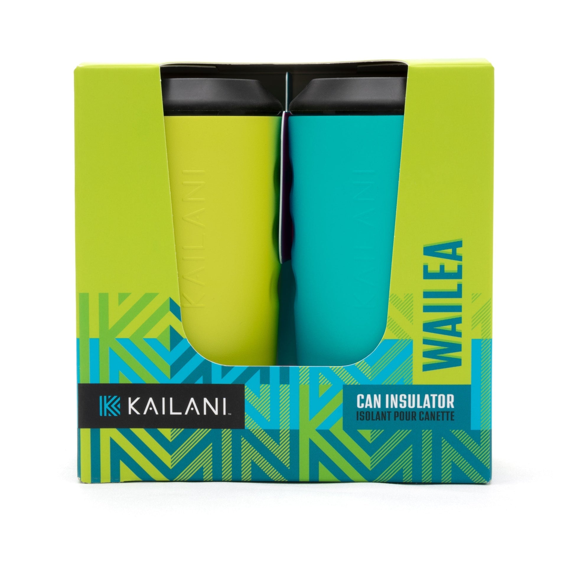 WAILEA Can Insulator Duo Pack - Sold as Six Packs of Duos (Total of 12 Insulators) Lime Teal FULL MSRP KAILANI