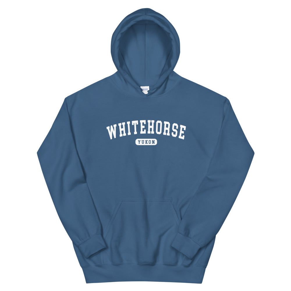 Whitehorse Yukon College Hoodie Indigo Blue Canadian City Apparel