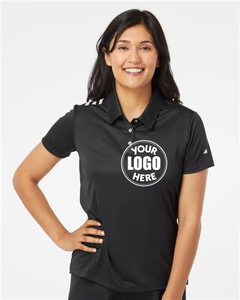 Women's 3-Stripes Shoulder Polo Adidas Sport Shirts