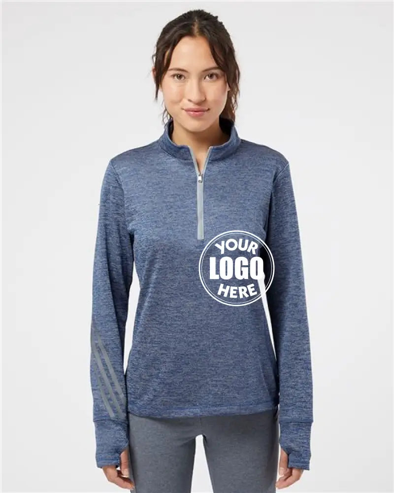 Women's Brushed Terry Heathered Quarter-Zip Pullover Adidas Fleece