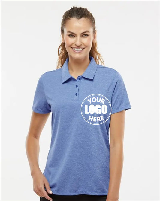 Women's Heathered Polo Adidas Sport Shirts