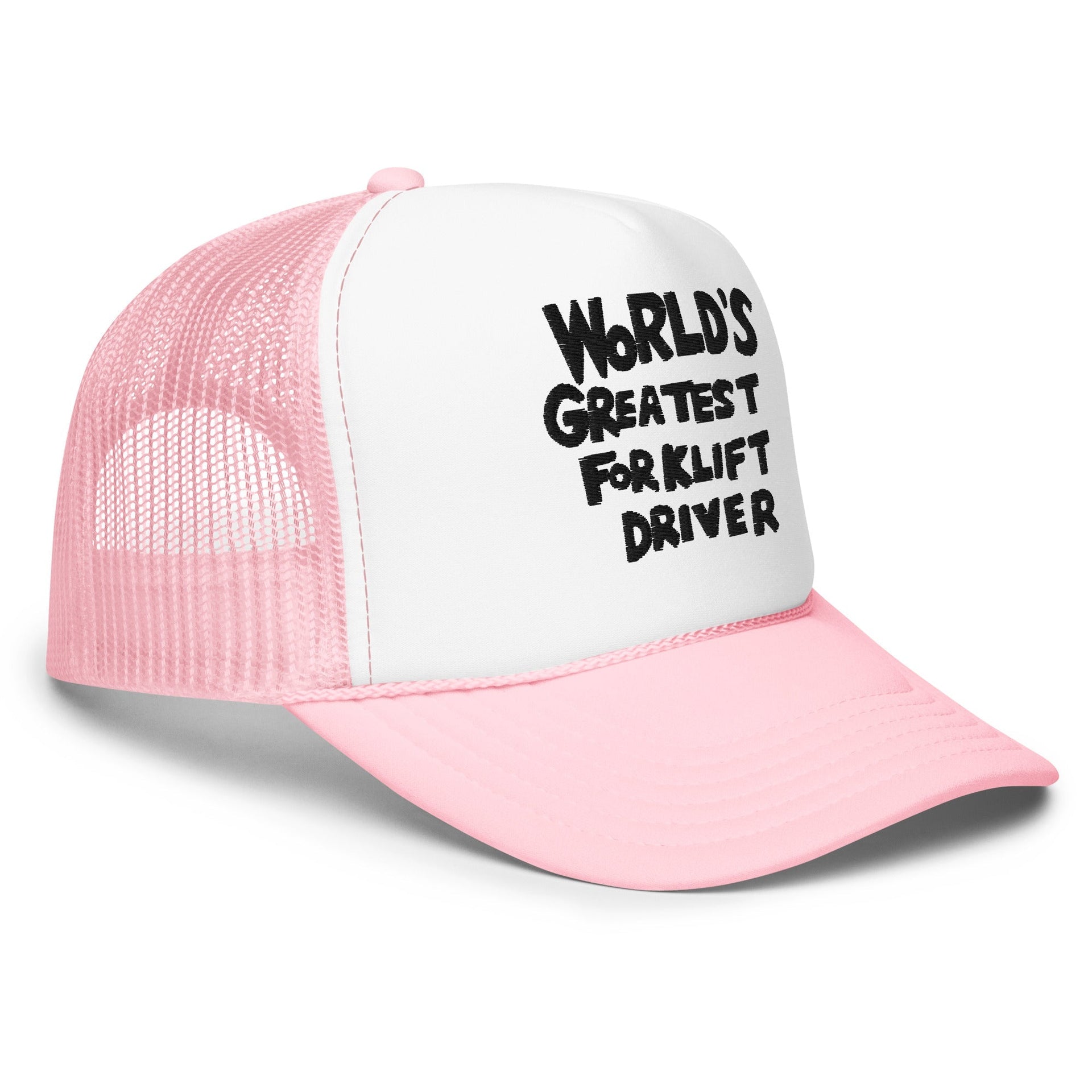 World's Greatest Forklift Driver Regular Show Embroidered Foam Trucker Hat Capital Crowns Funny Trucker Hats