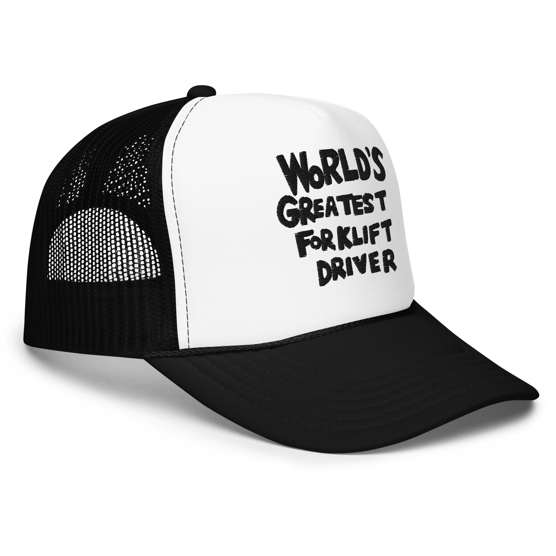 World's Greatest Forklift Driver Regular Show Embroidered Foam Trucker Hat Capital Crowns Funny Trucker Hats