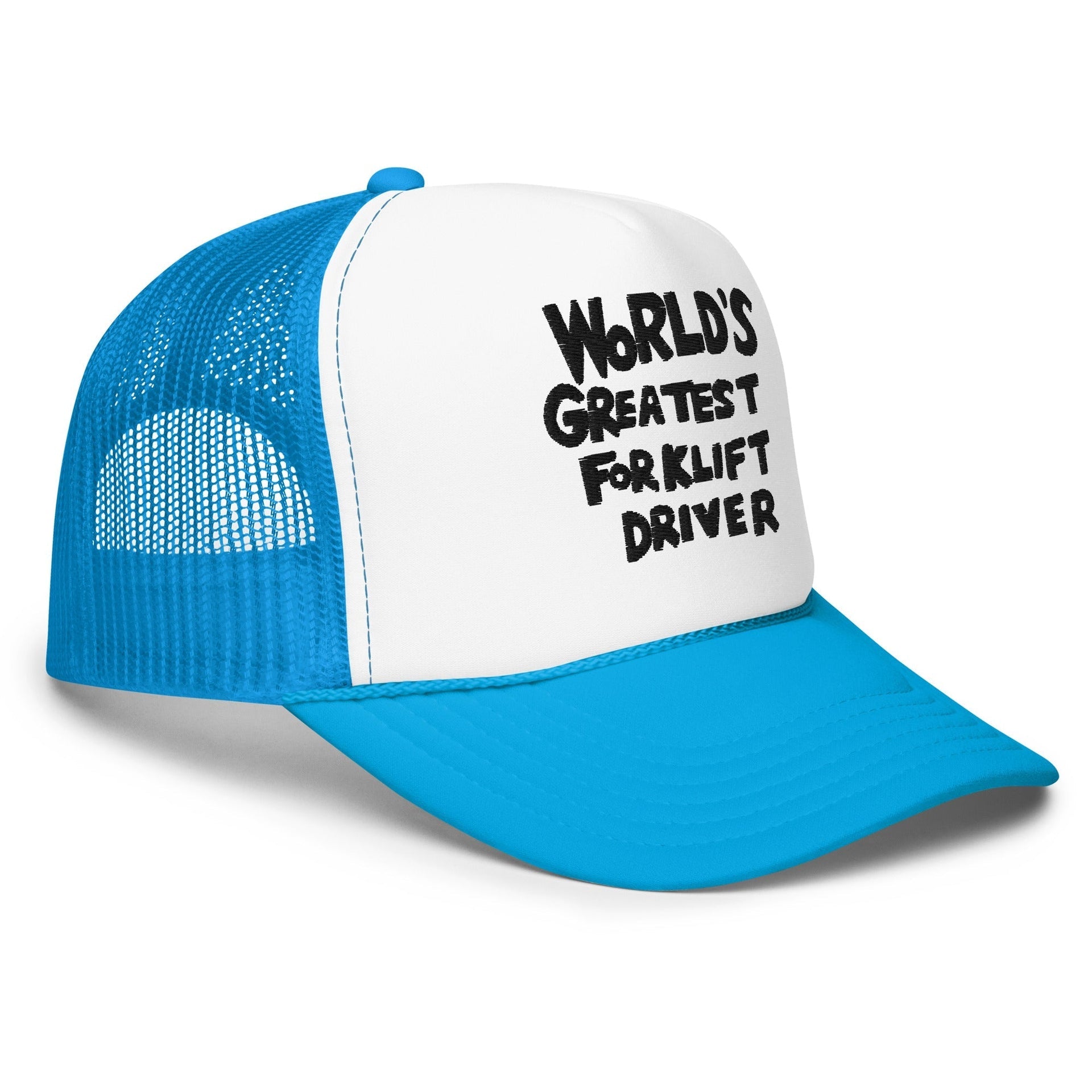 World's Greatest Forklift Driver Regular Show Embroidered Foam Trucker Hat Capital Crowns Funny Trucker Hats