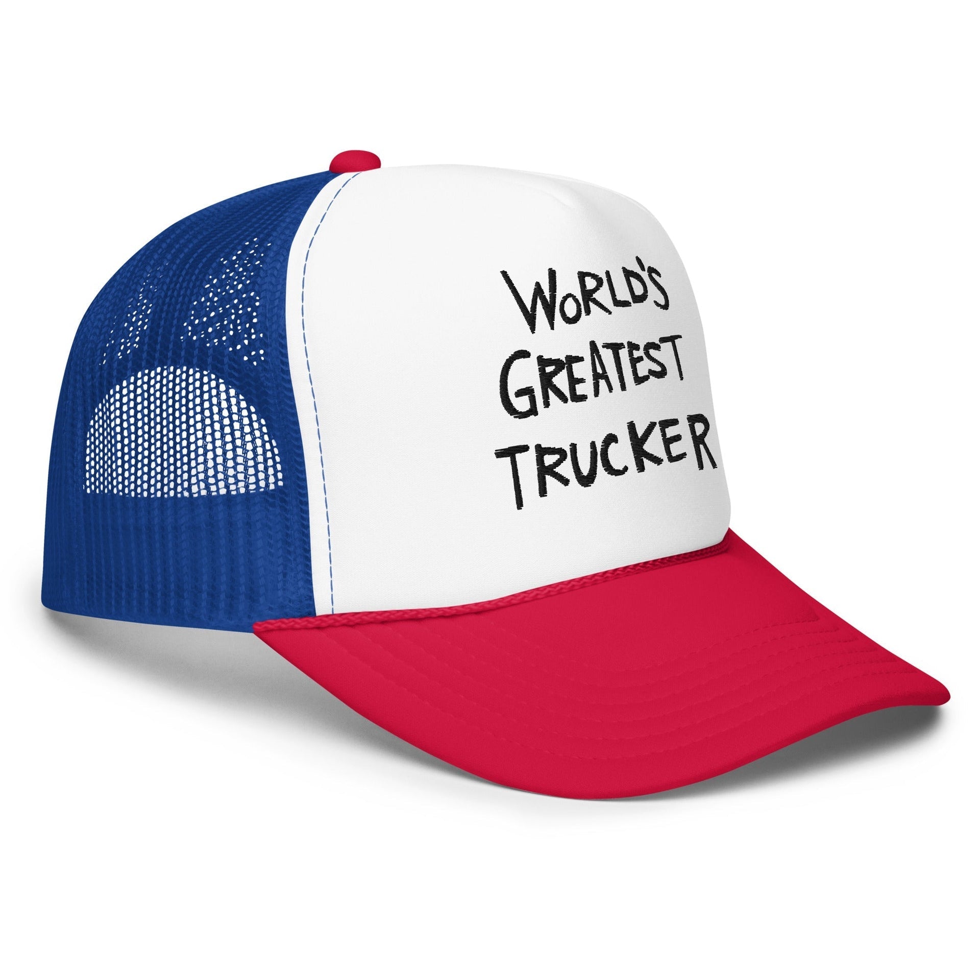 World's Greatest Trucker Regular Show Embroidered Foam Trucker Hat Capital Crowns Funny Trucker Hats