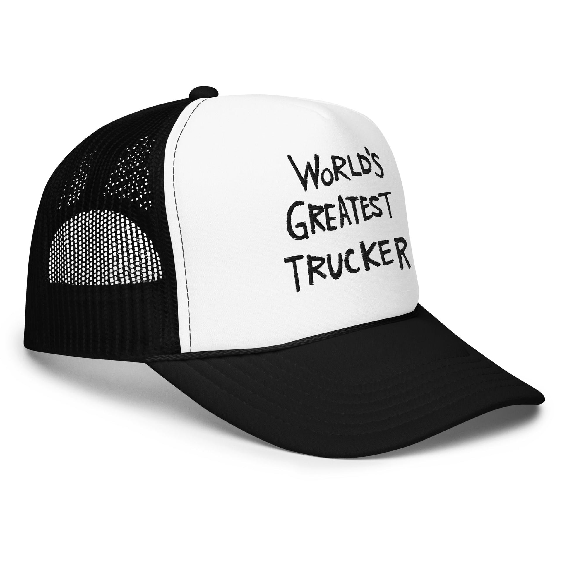 World's Greatest Trucker Regular Show Embroidered Foam Trucker Hat Capital Crowns Funny Trucker Hats