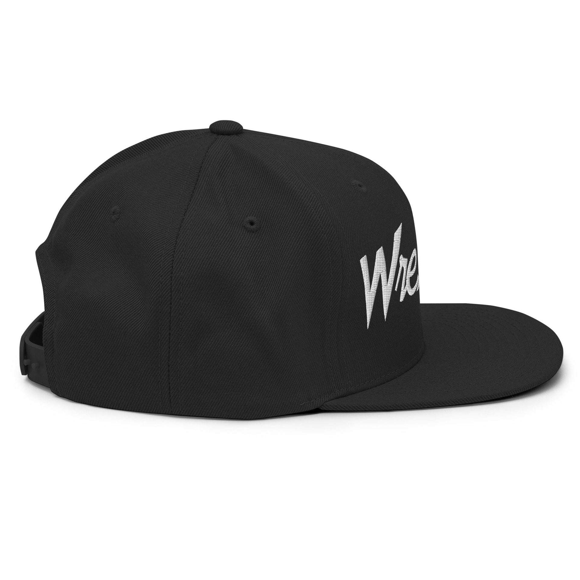 Wrexham Vintage Sports Script Bill Brim Snapback Hat Capital Crowns Funny Snapback Hats
