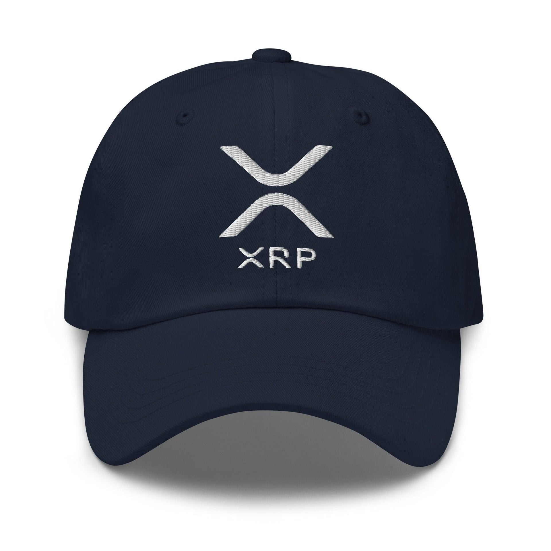 XRP Ripple Embroidered Dad Hat Navy Capital Crowns Crypto Dad Hats