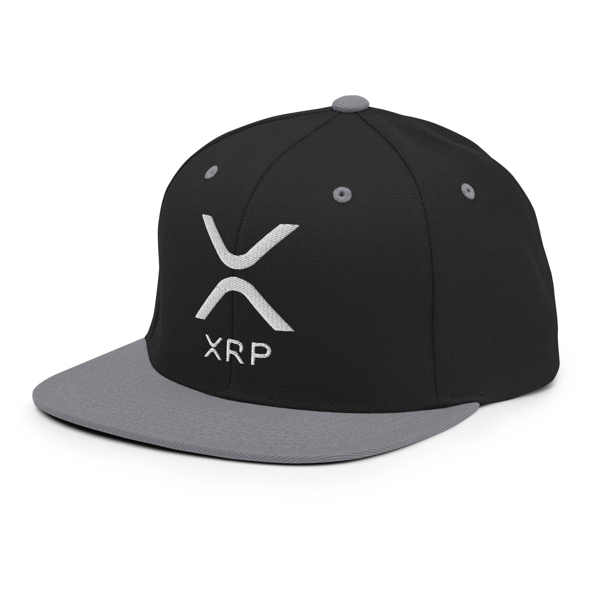 XRP Ripple Embroidered Flat Bill Brim Snapback Hat Capital Crowns Crypto Snapback Hats