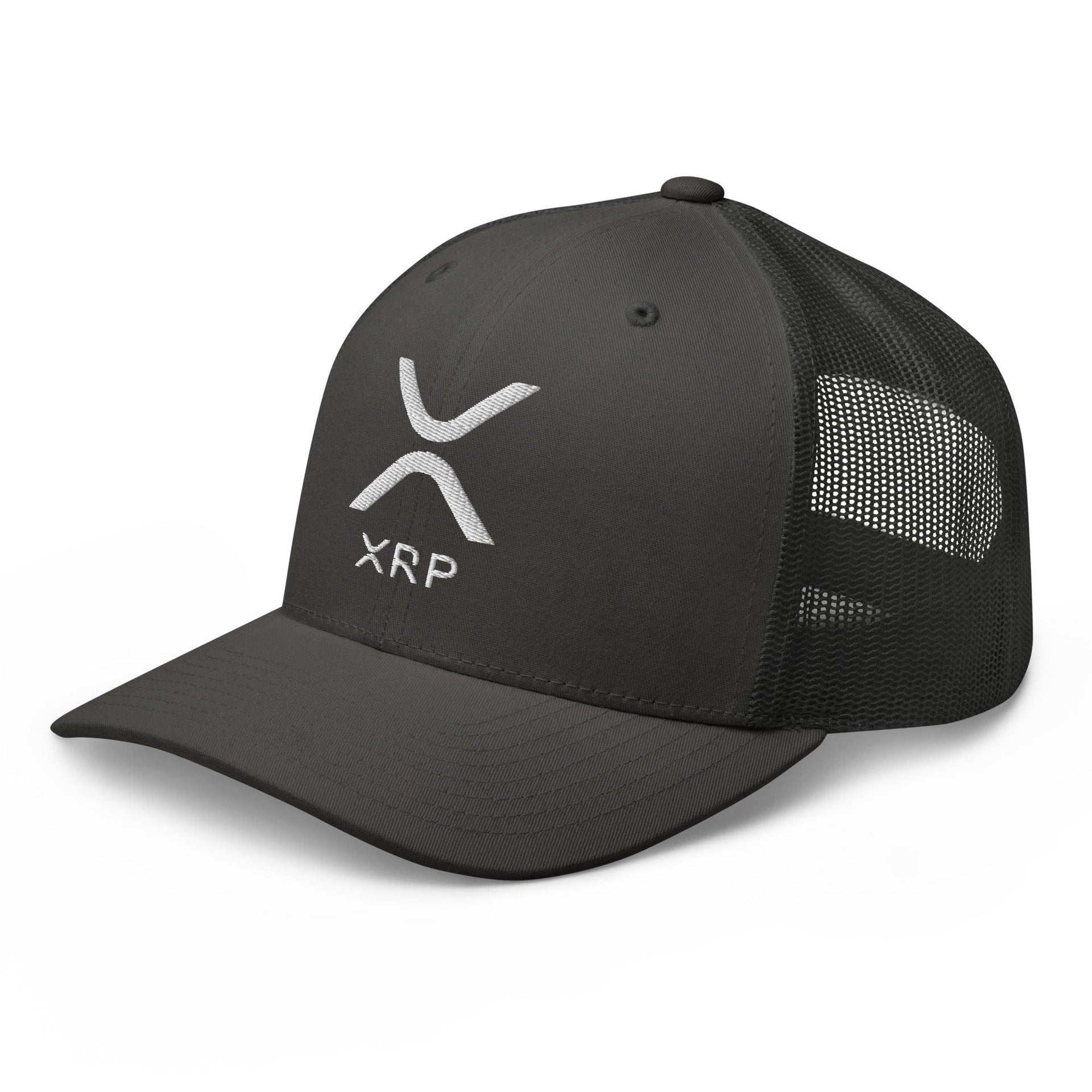 XRP Ripple Embroidered Mesh Trucker Hat Capital Crowns Crypto Trucker Hats