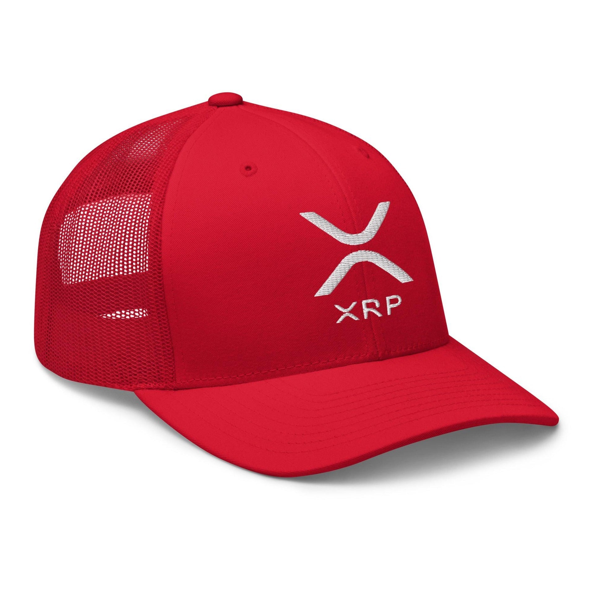 XRP Ripple Embroidered Mesh Trucker Hat Capital Crowns Crypto Trucker Hats