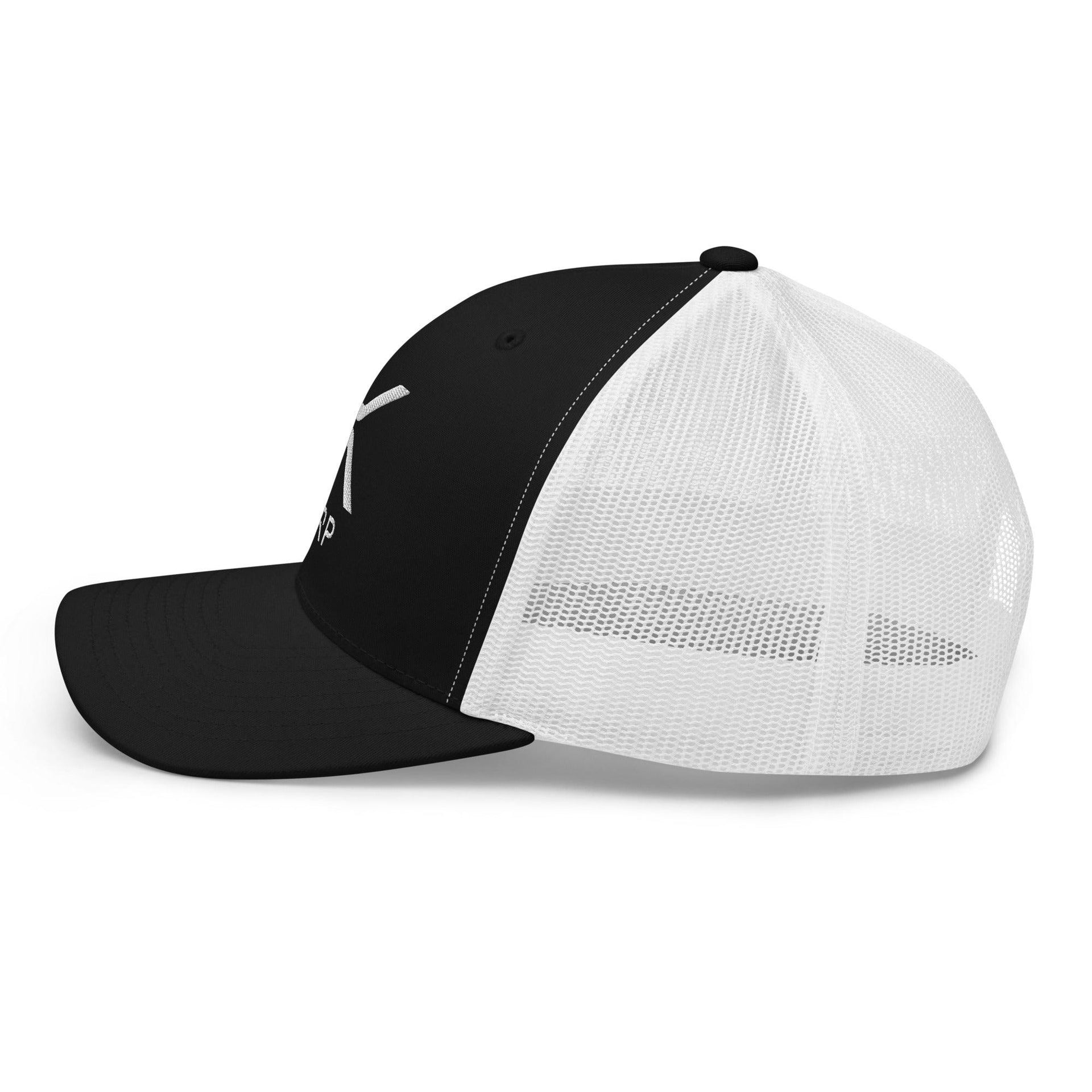 XRP Ripple Embroidered Mesh Trucker Hat Capital Crowns Crypto Trucker Hats