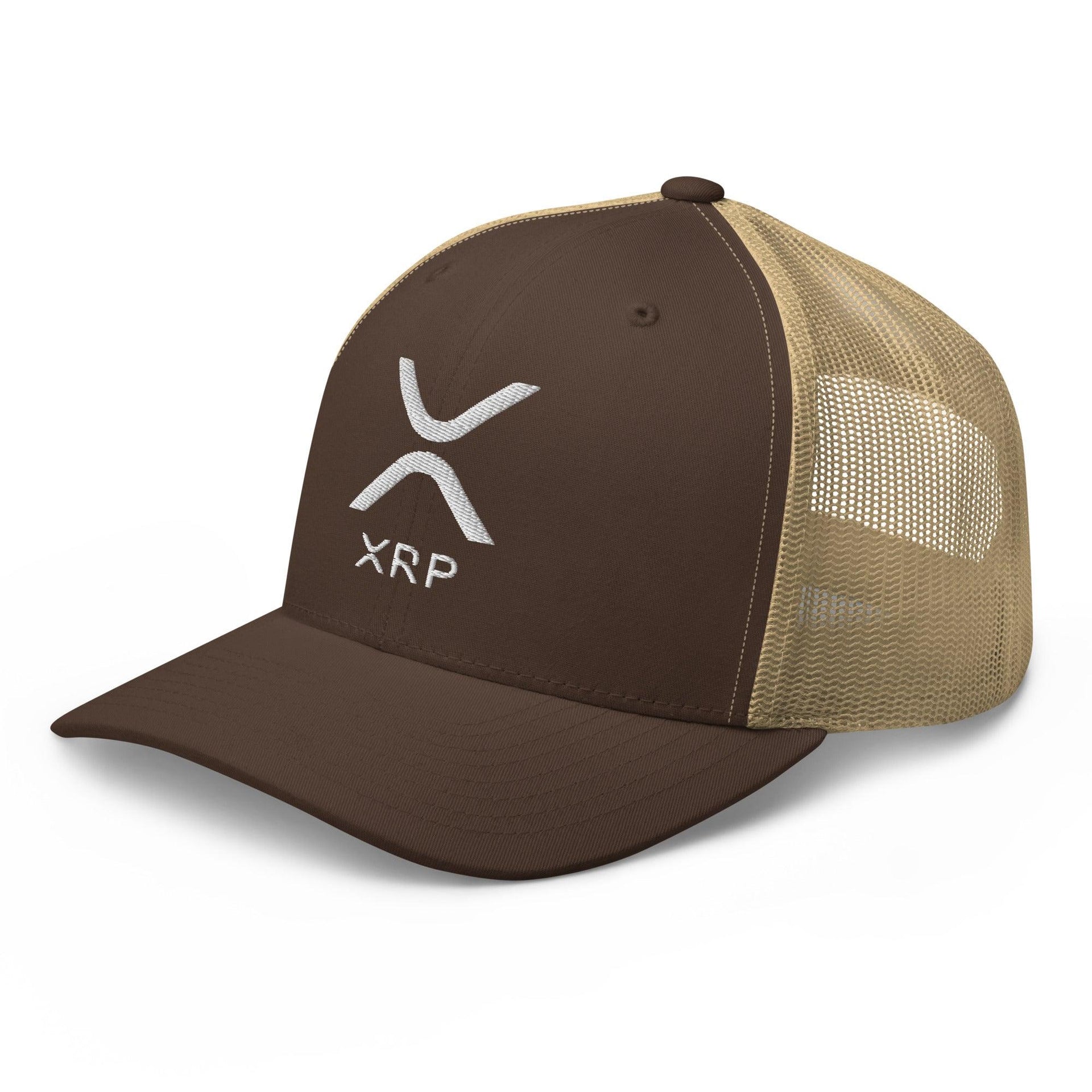 XRP Ripple Embroidered Mesh Trucker Hat Capital Crowns Crypto Trucker Hats