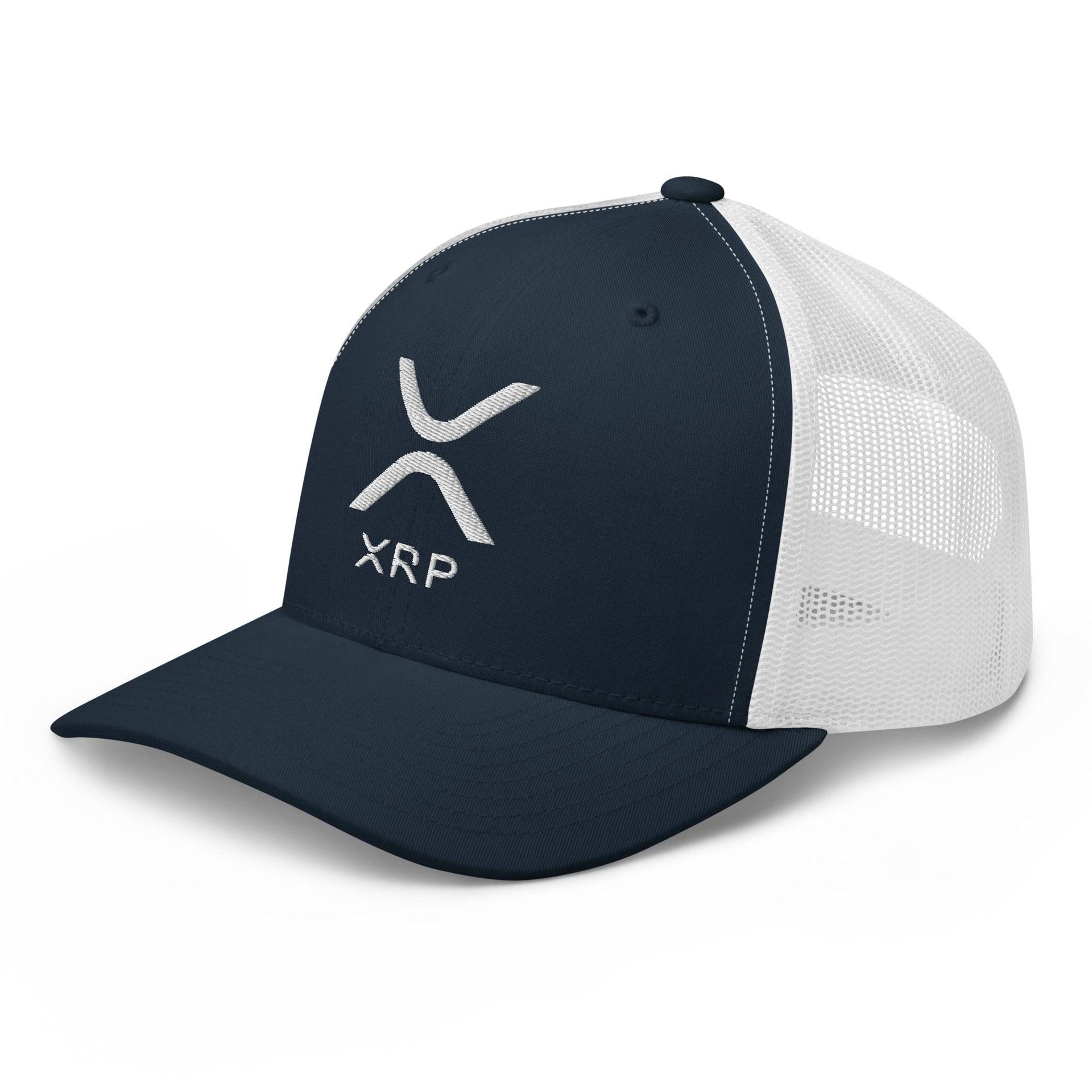 XRP Ripple Embroidered Mesh Trucker Hat Capital Crowns Crypto Trucker Hats