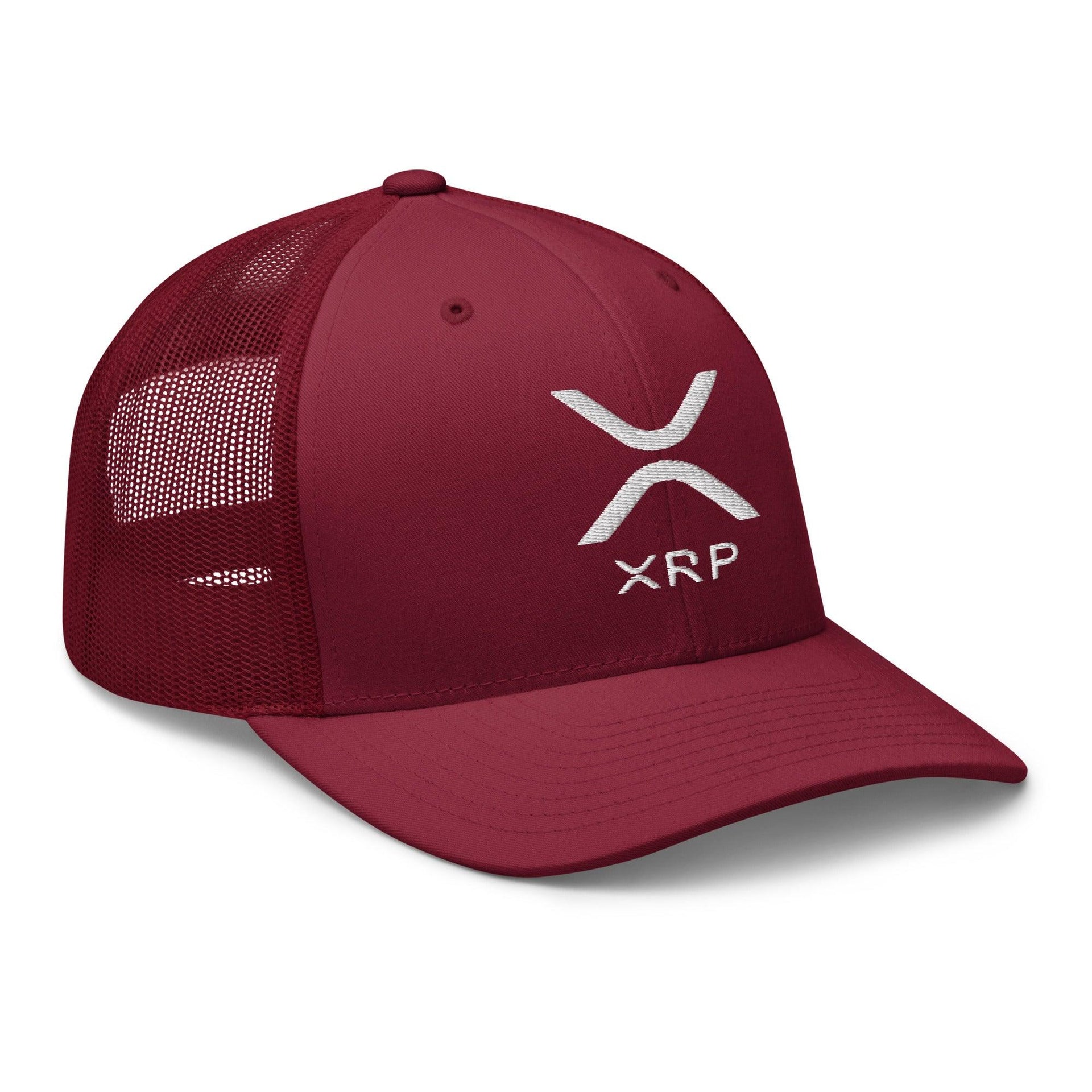 XRP Ripple Embroidered Mesh Trucker Hat Capital Crowns Crypto Trucker Hats
