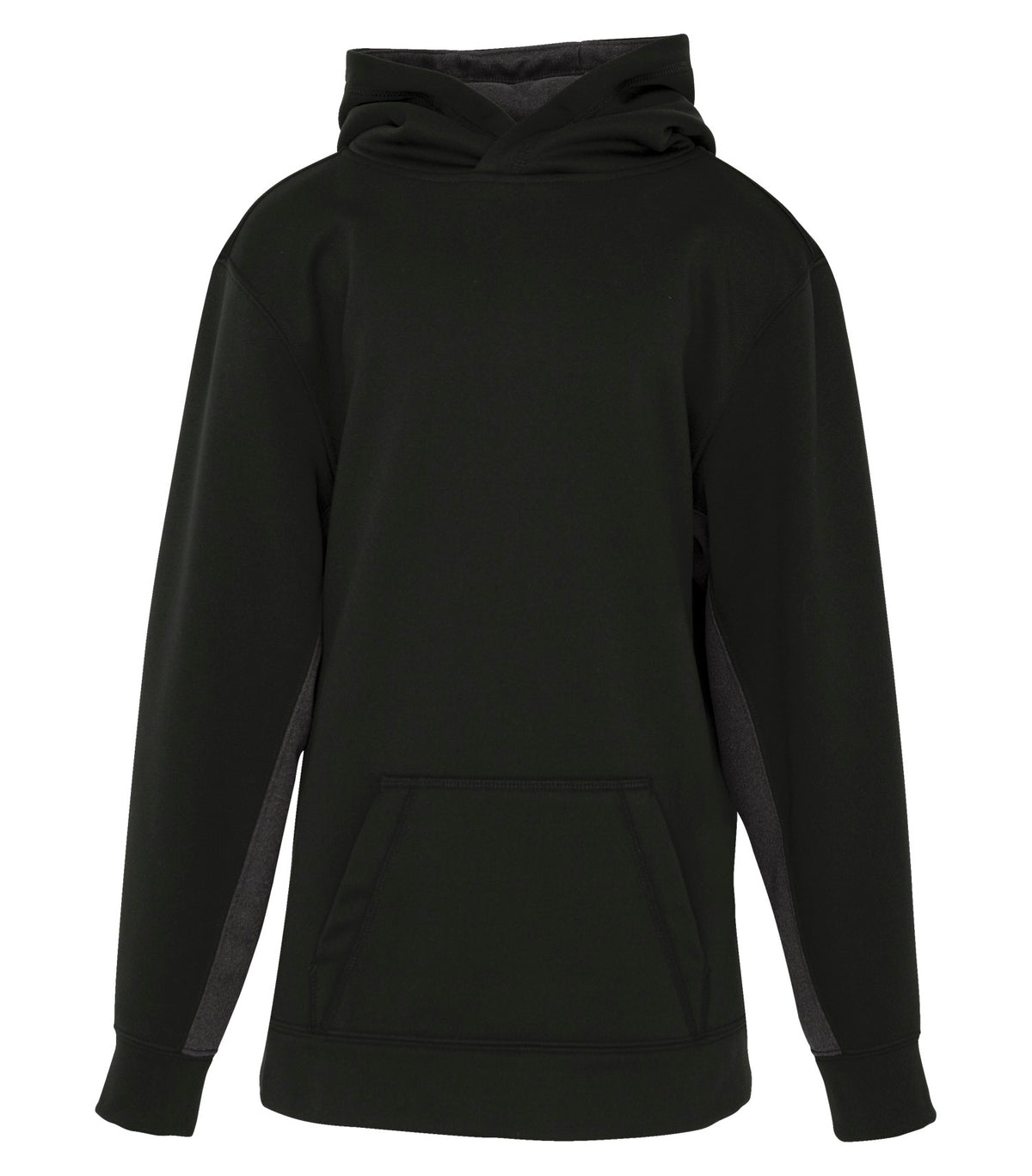 ATC Y2011, Game Day Fleece Colour Block Youth Hoodie, Black/Charcoal