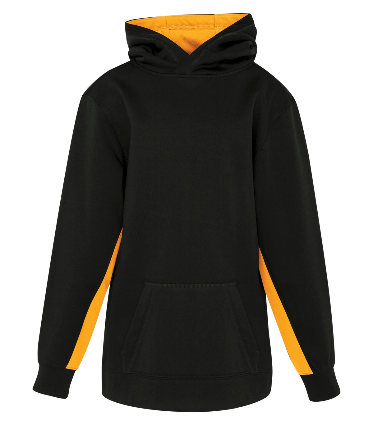 ATC Y2011, Game Day Fleece Colour Block Youth Hoodie, Black/Gold