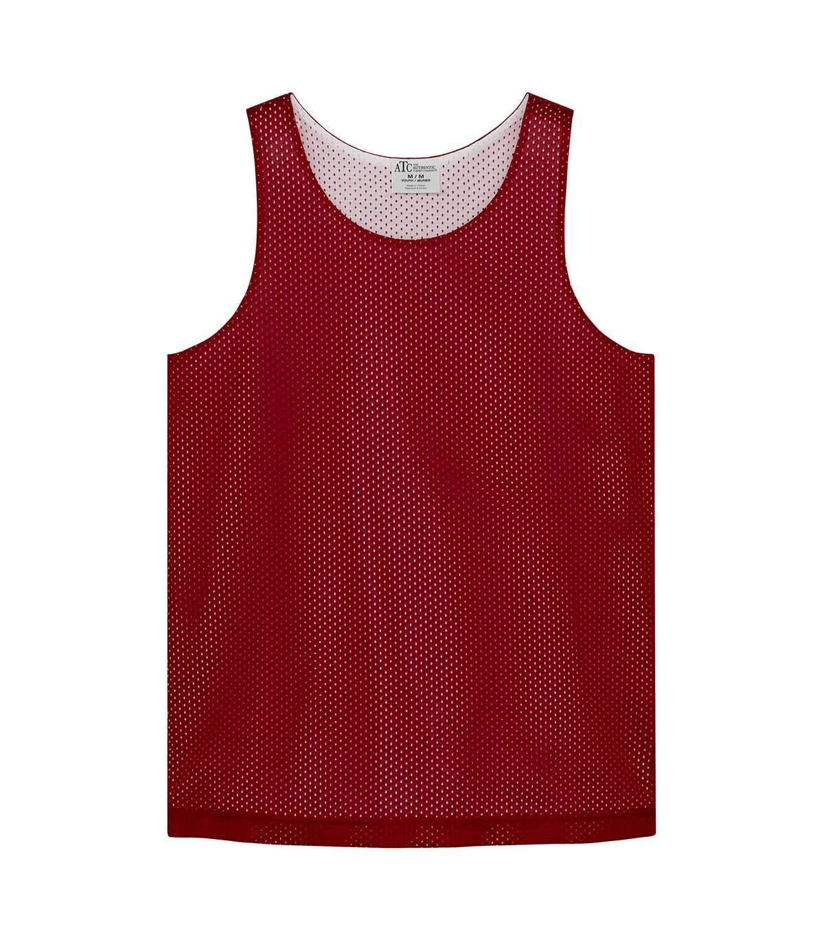 ATC Y3535, Pro Club Reversible Mesh Youth Tank Top, Deep Red/White