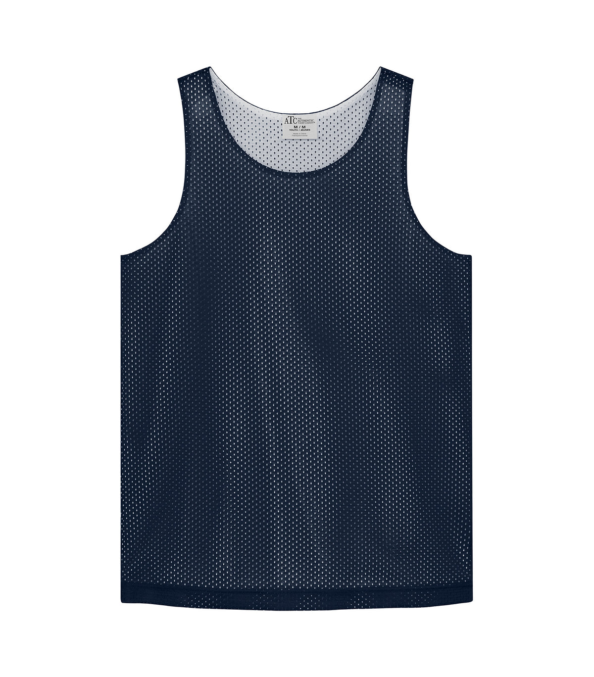 ATC Y3535, Pro Club Reversible Mesh Youth Tank Top, True Navy/White