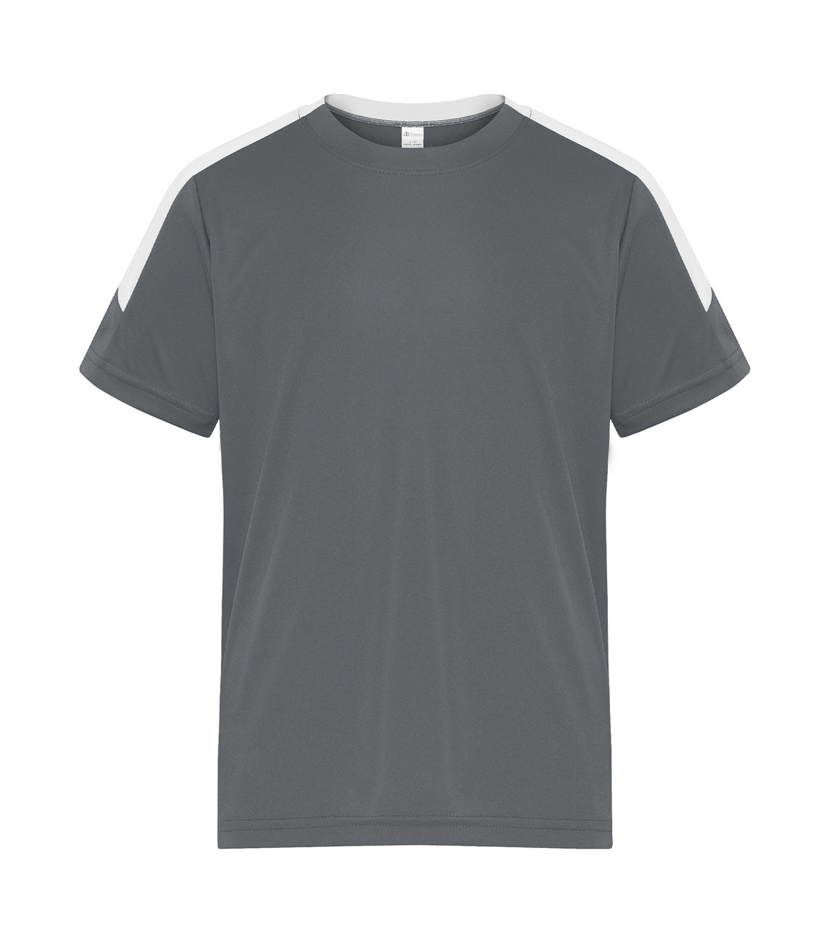 ATC Y3550, Pro Club Youth Tee, Coal Grey/White