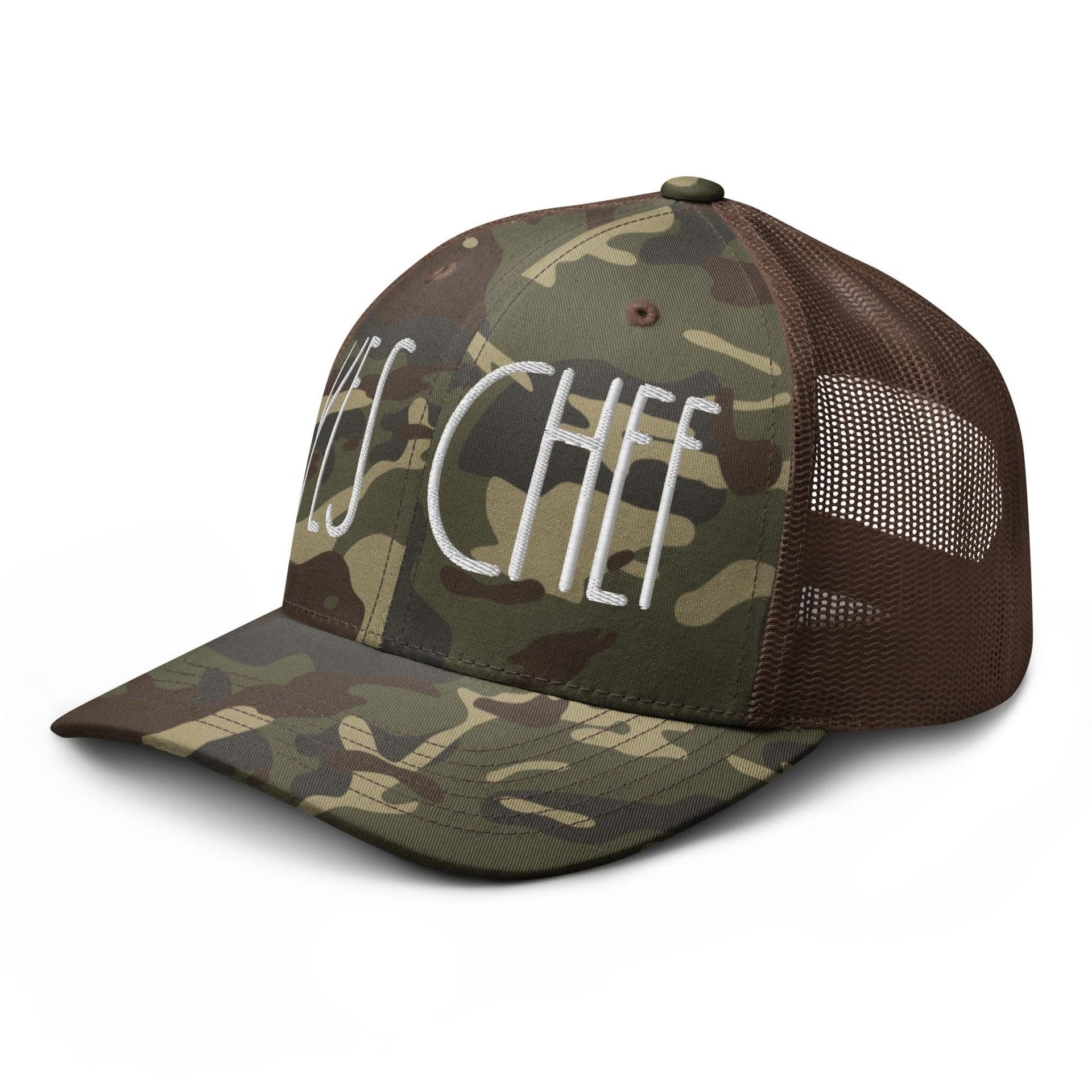 Yes Chef Camo Trucker Hat Capital Crowns Funny Trucker Hats