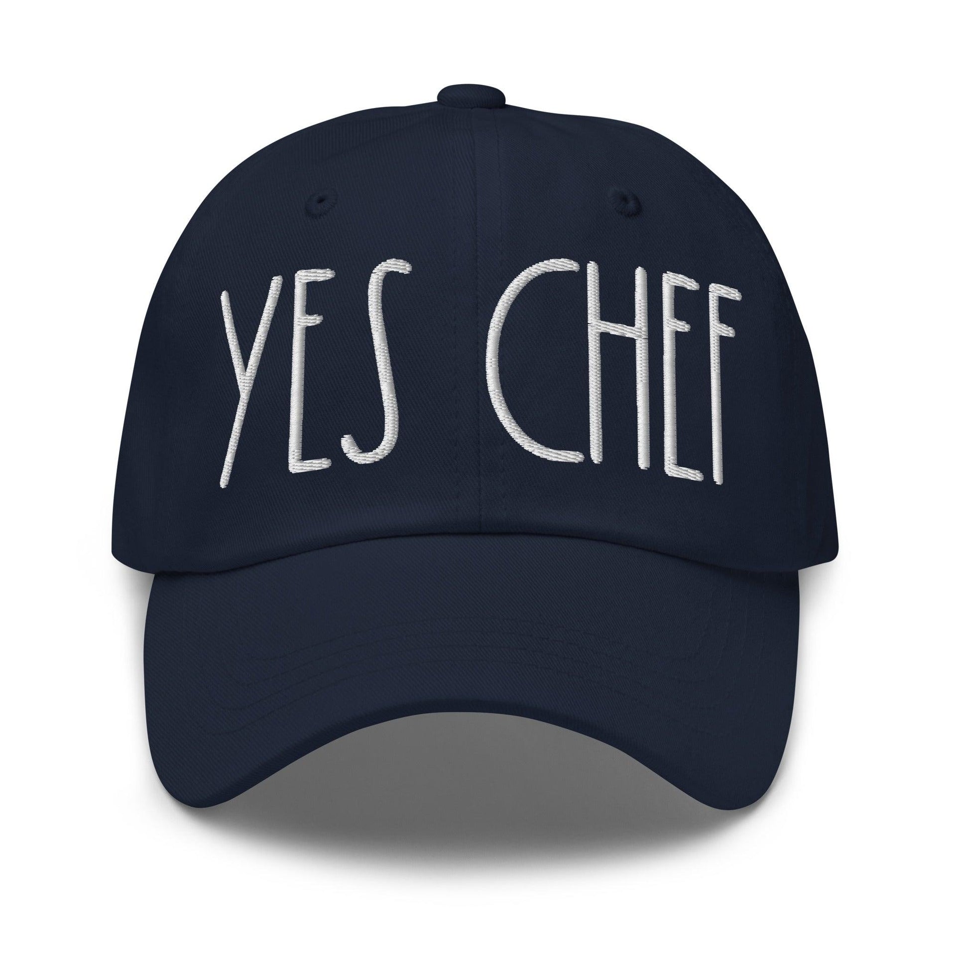 Yes Chef Dad Hat Navy Capital Crowns Dad Hats Funny