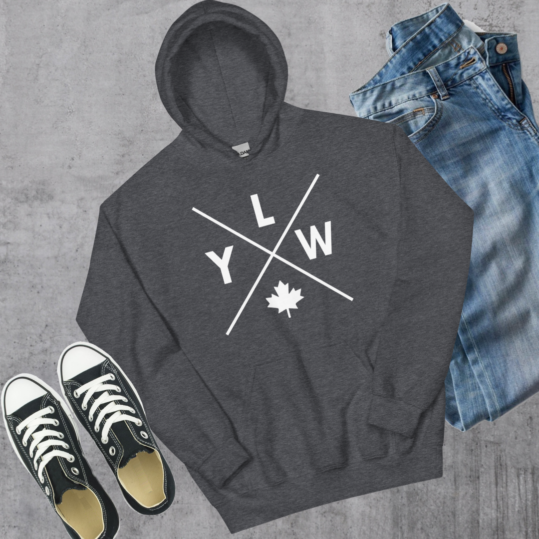 YLW Hoodie Dark Heather Canadian City Apparel