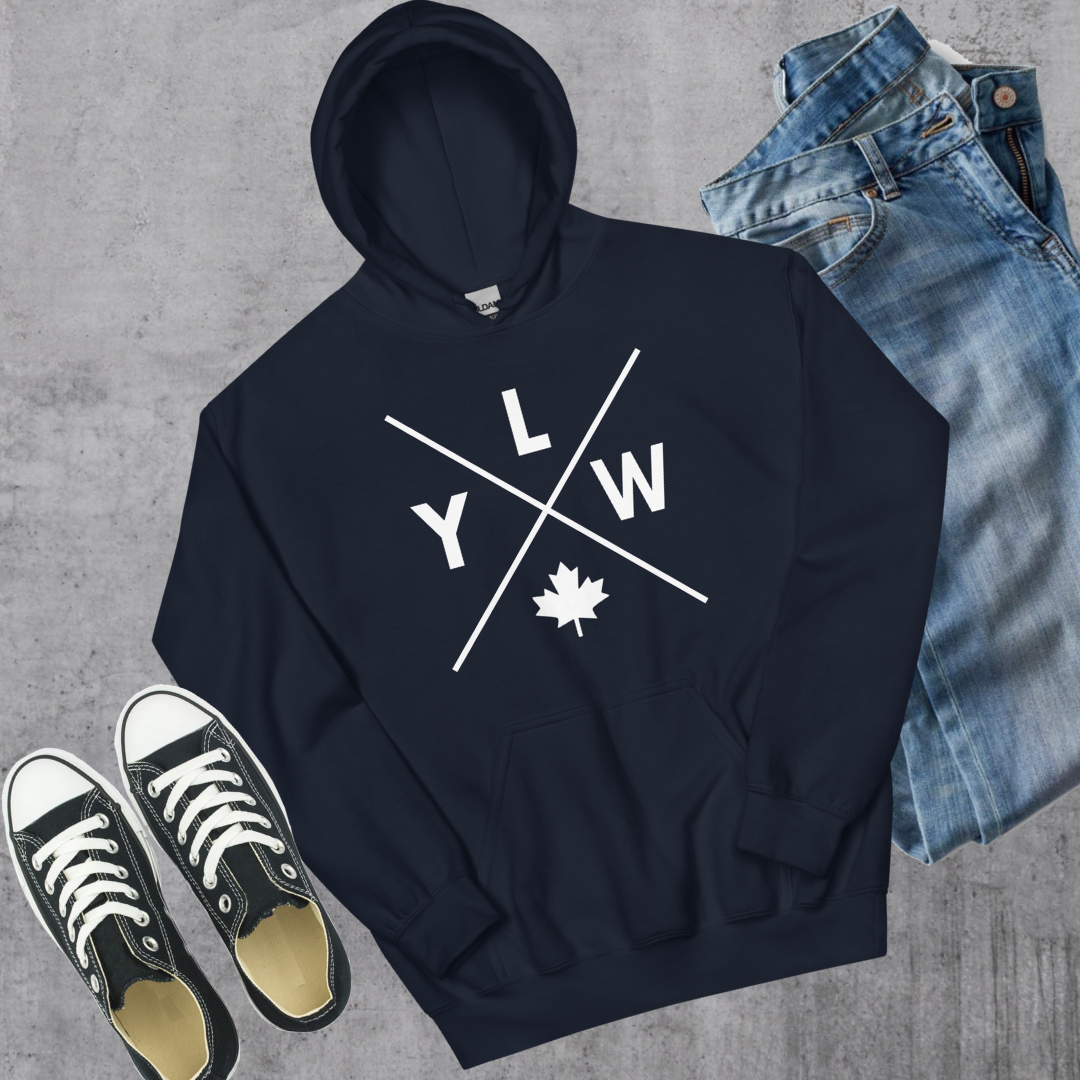 YLW Hoodie Navy Canadian City Apparel
