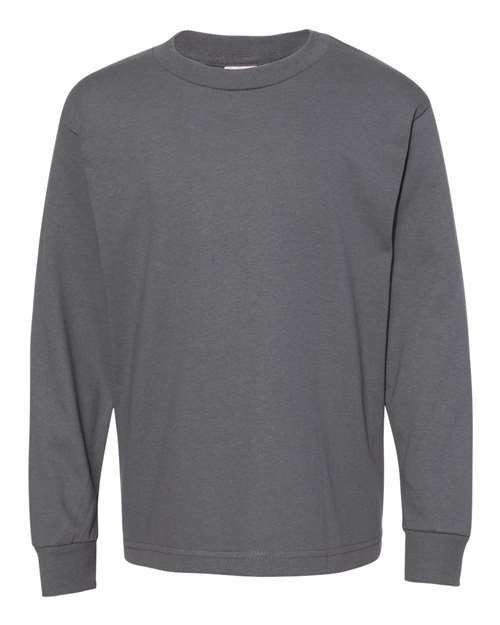 Youth Classic Long Sleeve T-Shirt Charcoal ALSTYLE T-Shirts - Long Sleeve