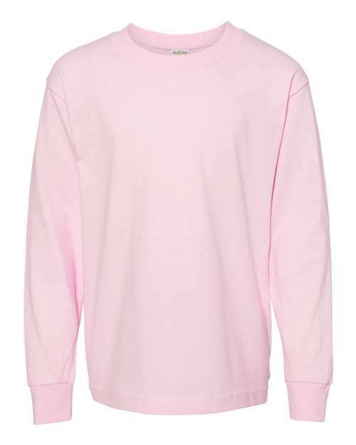 Youth Classic Long Sleeve T-Shirt Pink ALSTYLE T-Shirts - Long Sleeve